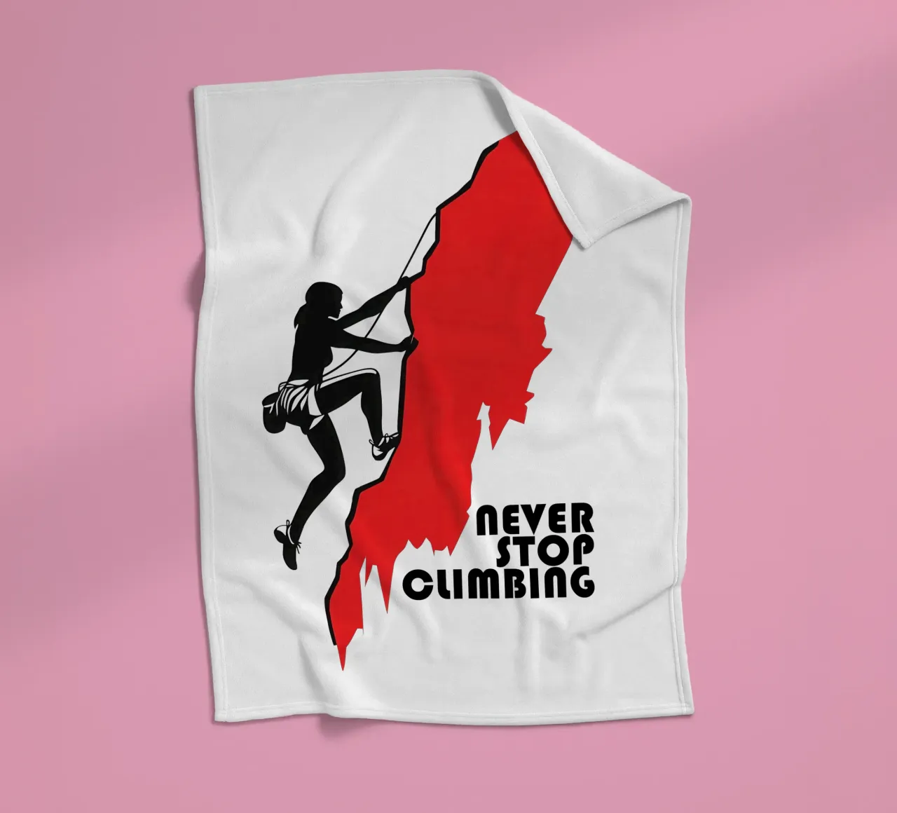 Never Stop Climbing - Voor vrouwelijke klimmers fleecedeken van Autofocus