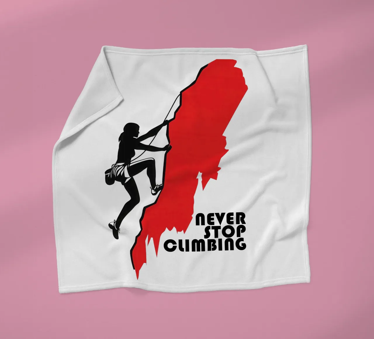 Never Stop Climbing - Voor vrouwelijke klimmers fleecedeken van Autofocus