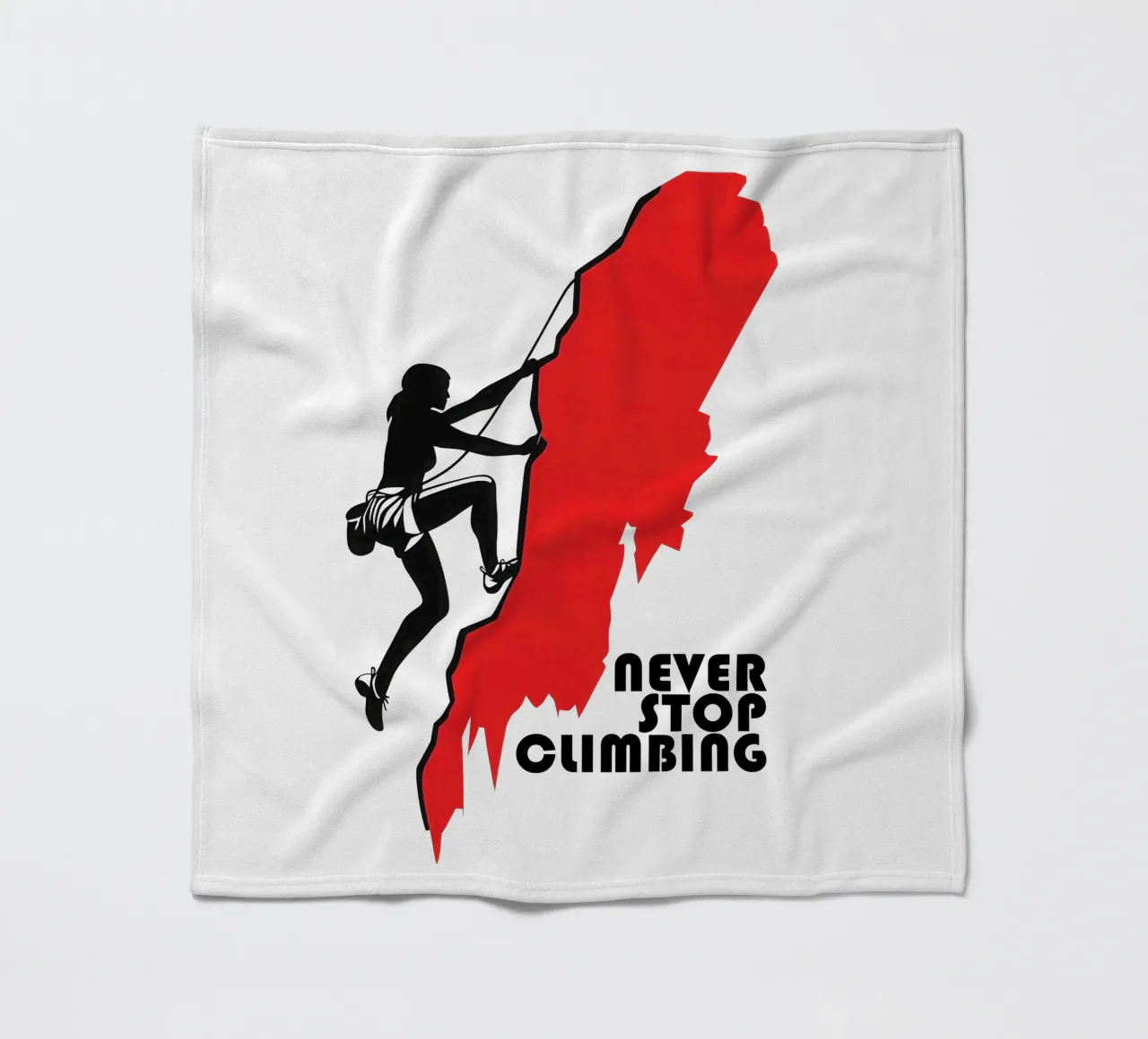 Never Stop Climbing - Voor vrouwelijke klimmers fleecedeken van Autofocus