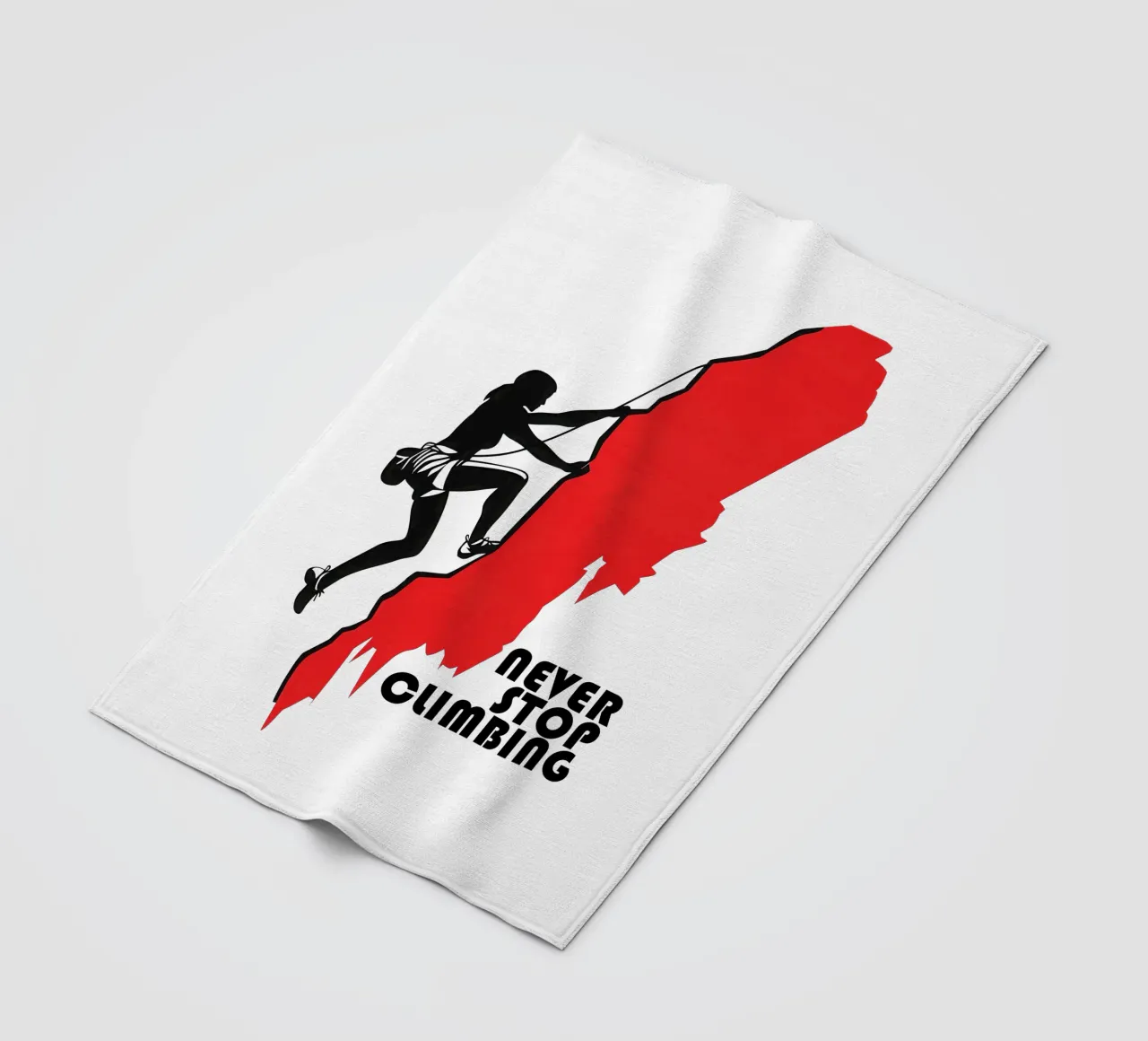 Never Stop Climbing - Voor vrouwelijke klimmers fleecedeken van Autofocus