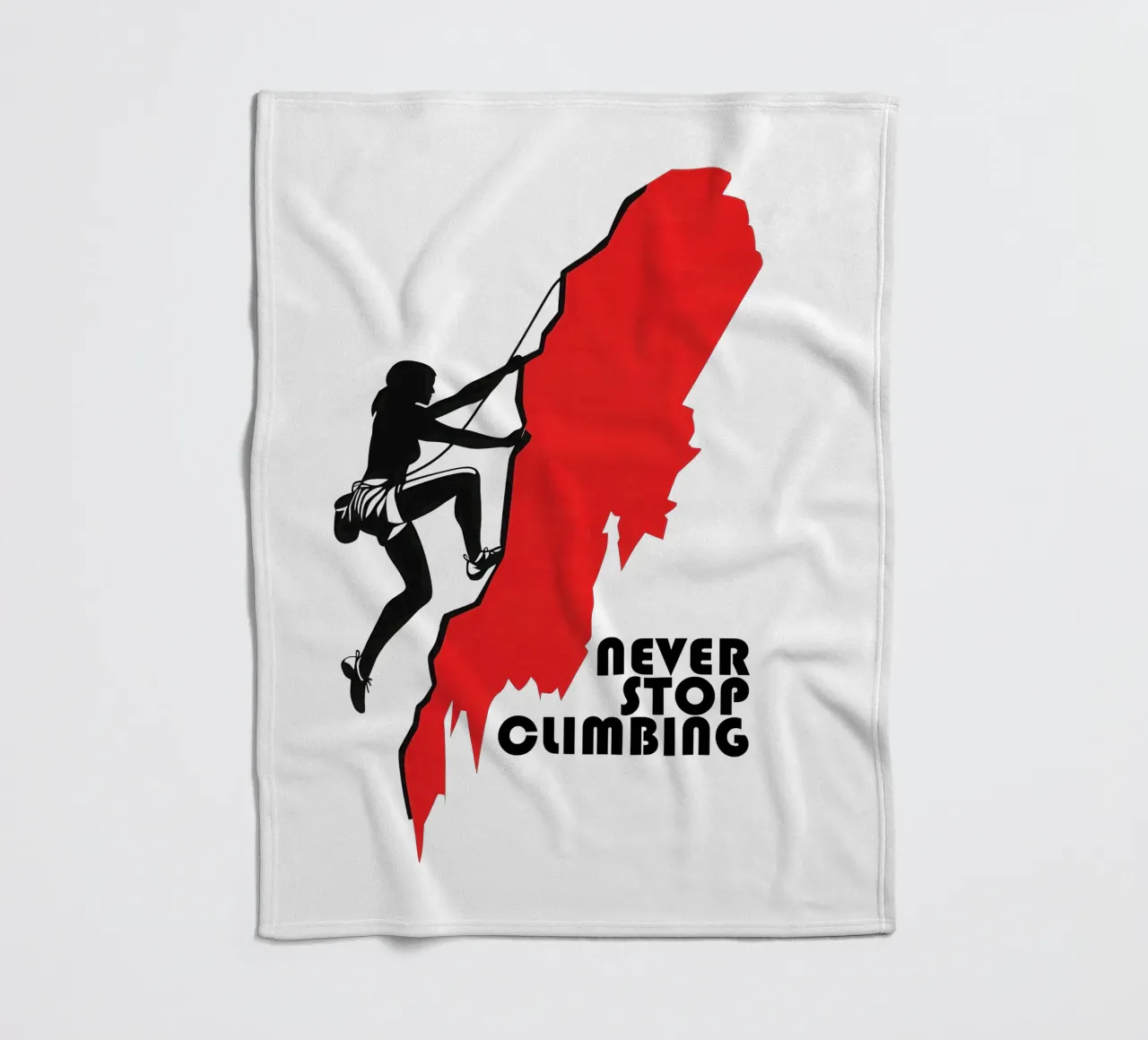 Never Stop Climbing - Voor vrouwelijke klimmers fleecedeken van Autofocus
