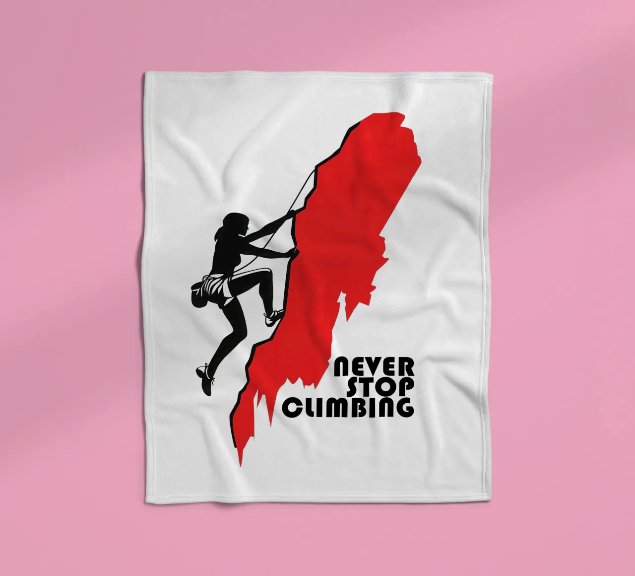 Never Stop Climbing - Voor vrouwelijke klimmers fleecedeken van Autofocus