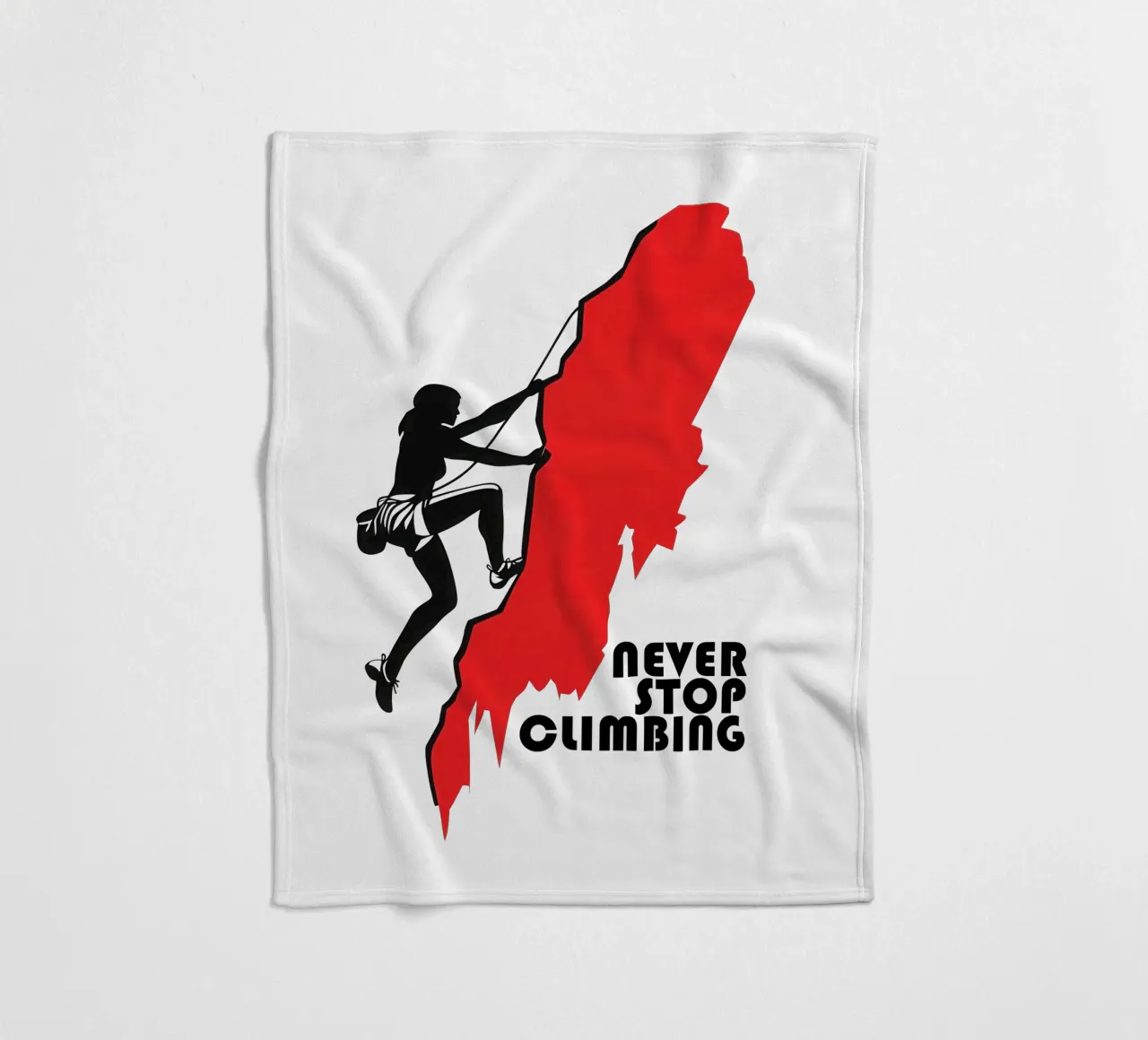 Never Stop Climbing - Voor vrouwelijke klimmers fleecedeken van Autofocus