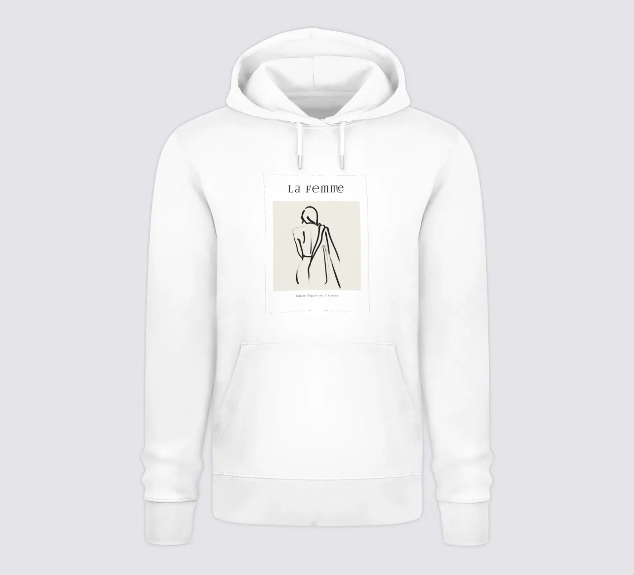Line art femminile felpa con cappuccio da IamHomeStudio
