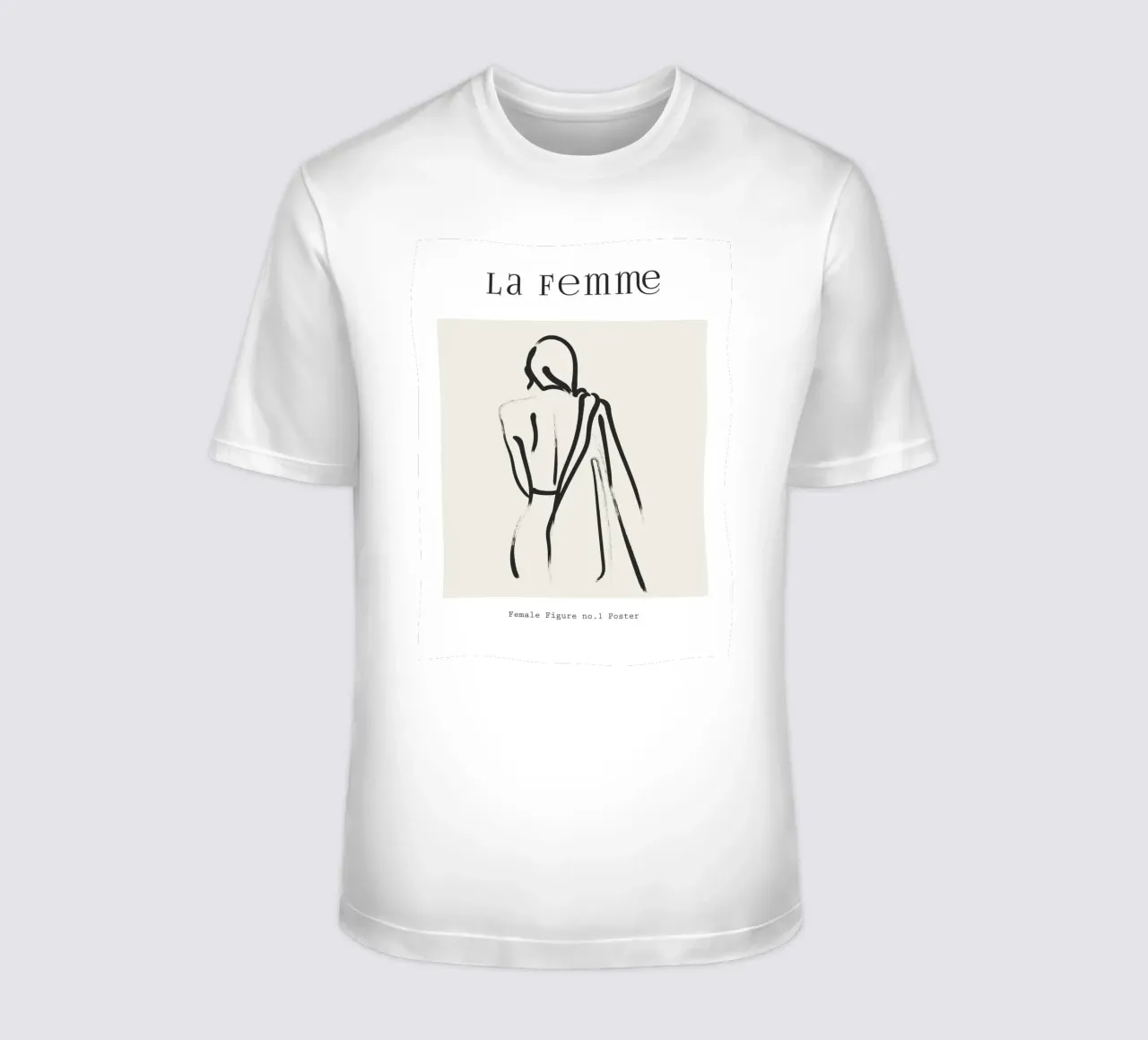 Line art femminile t-shirt da IamHomeStudio