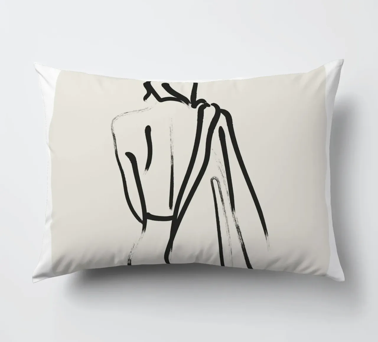 Line art femminile cuscino da IamHomeStudio