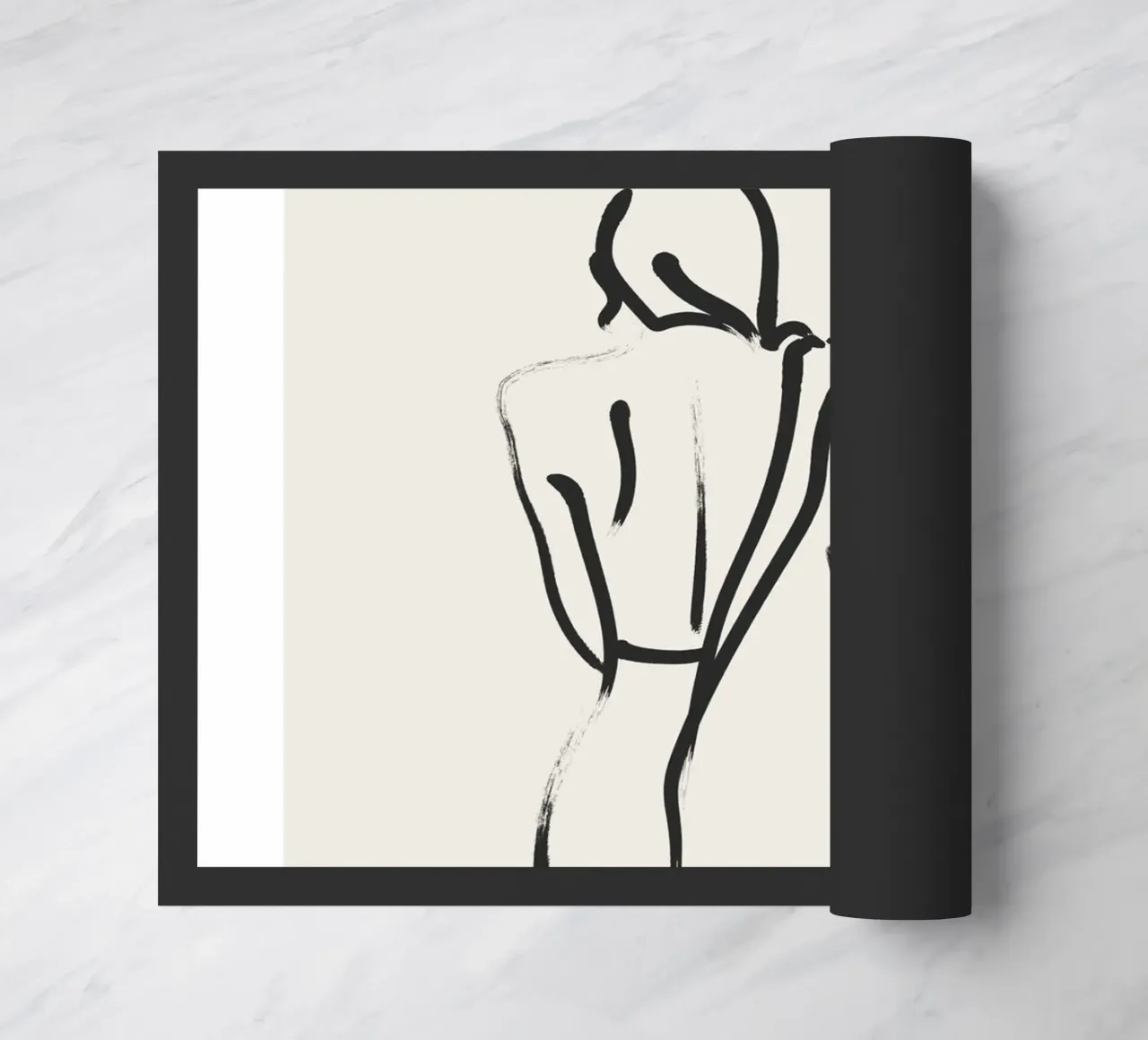 Line art femminile zerbino da IamHomeStudio