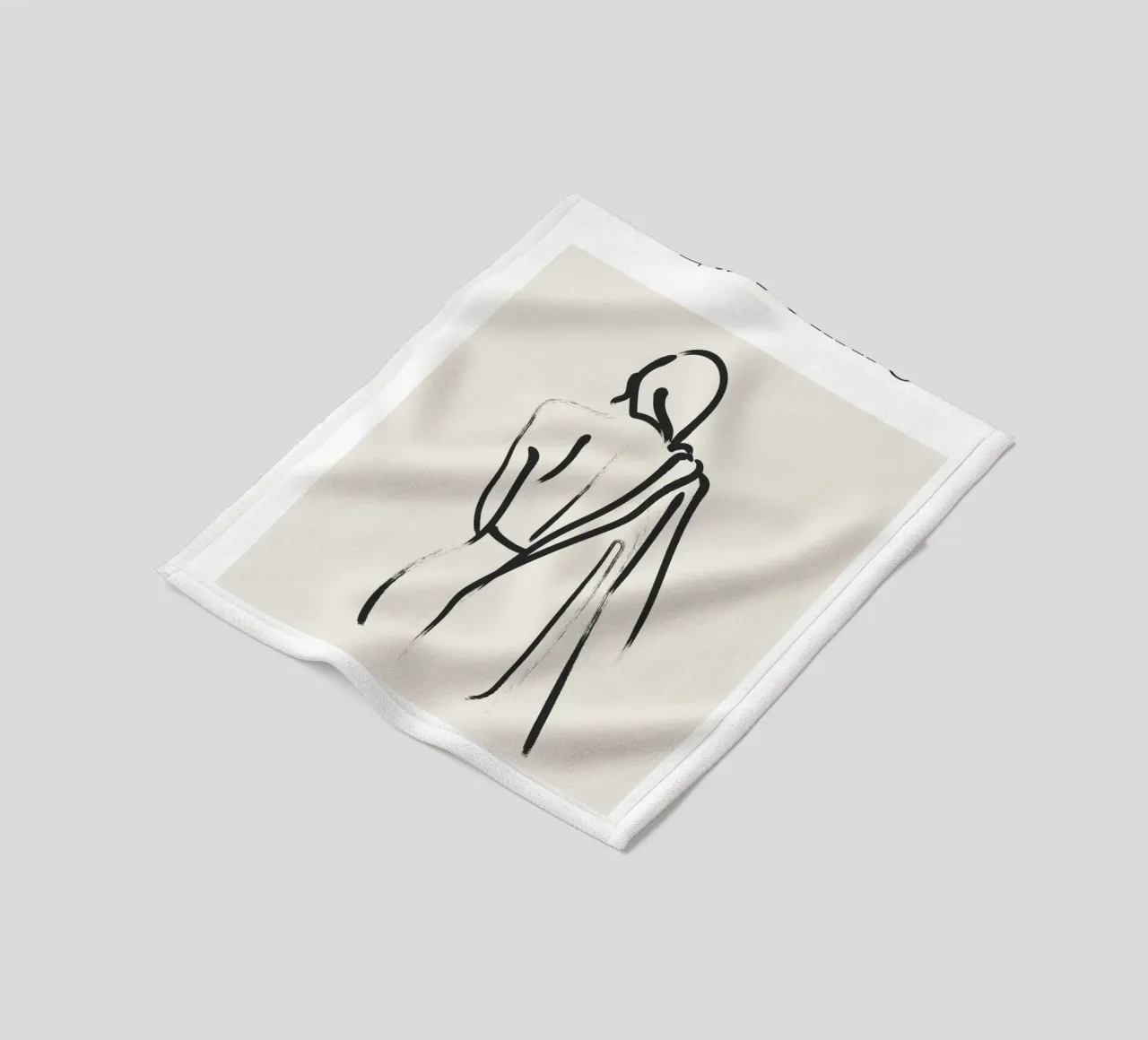Line art femminile coperta in pile da IamHomeStudio