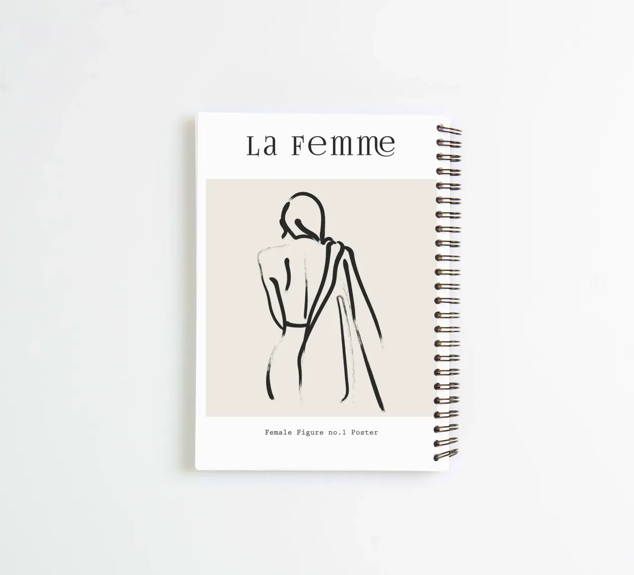 Female Line Art spiral notebook by IamHomeStudio