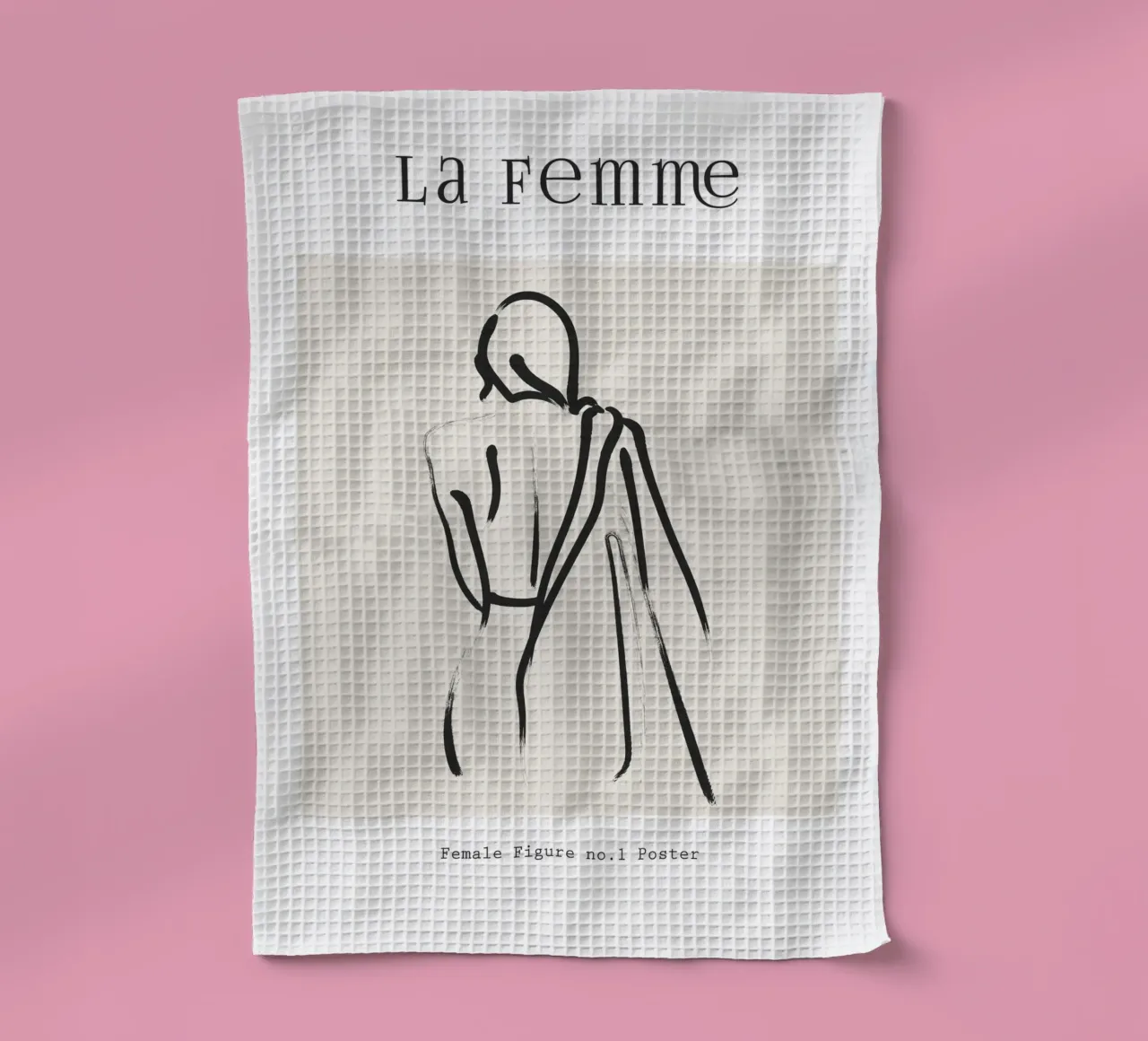 Line art femminile canovaccio da cucina da IamHomeStudio