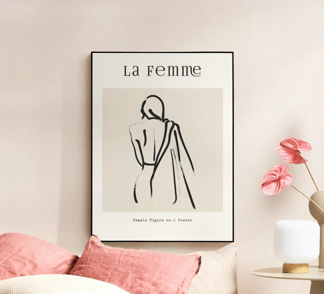 Female Line Art acrylic glass by IamHomeStudio