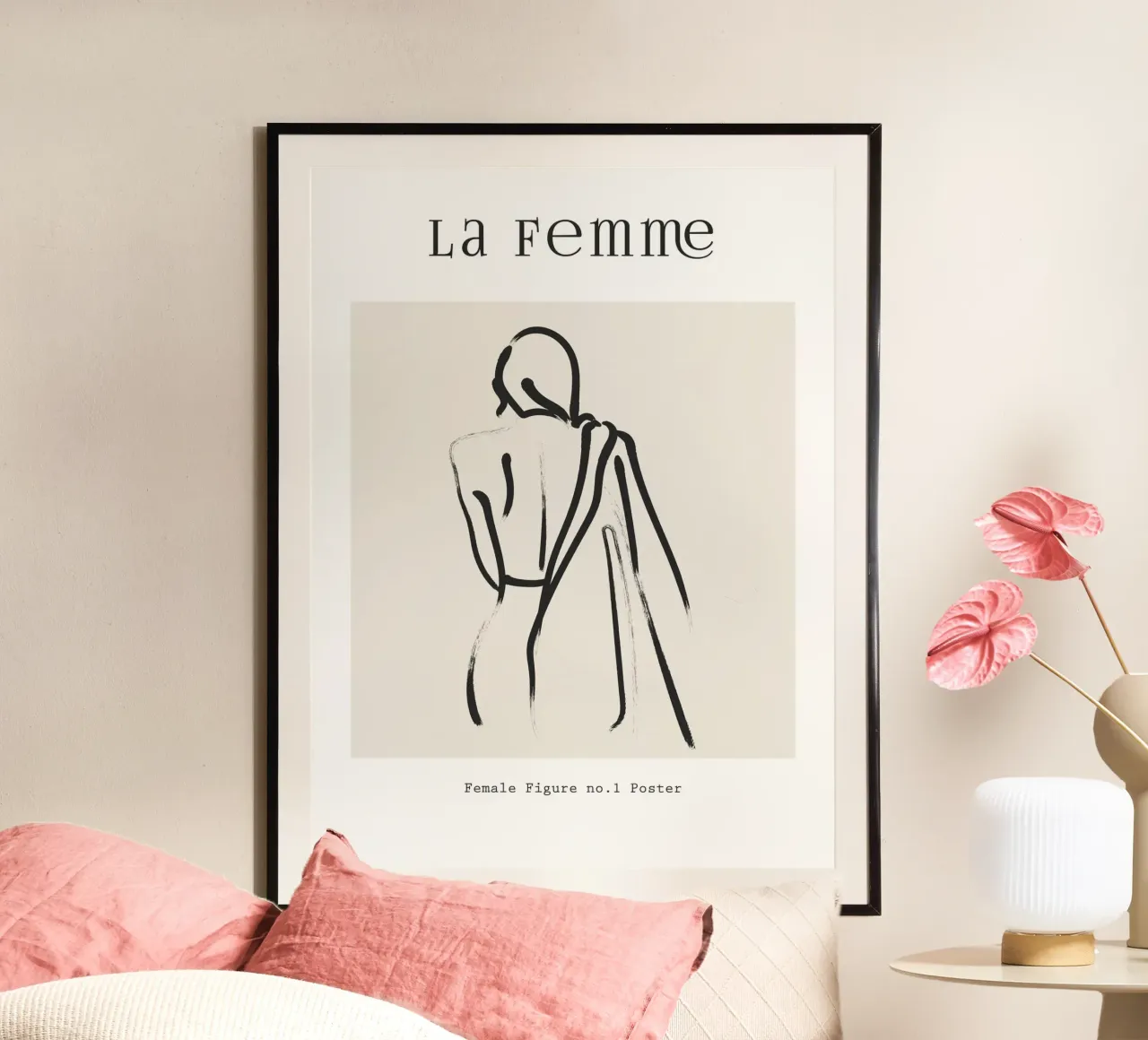 Line art femminile carta hahnemühle da IamHomeStudio