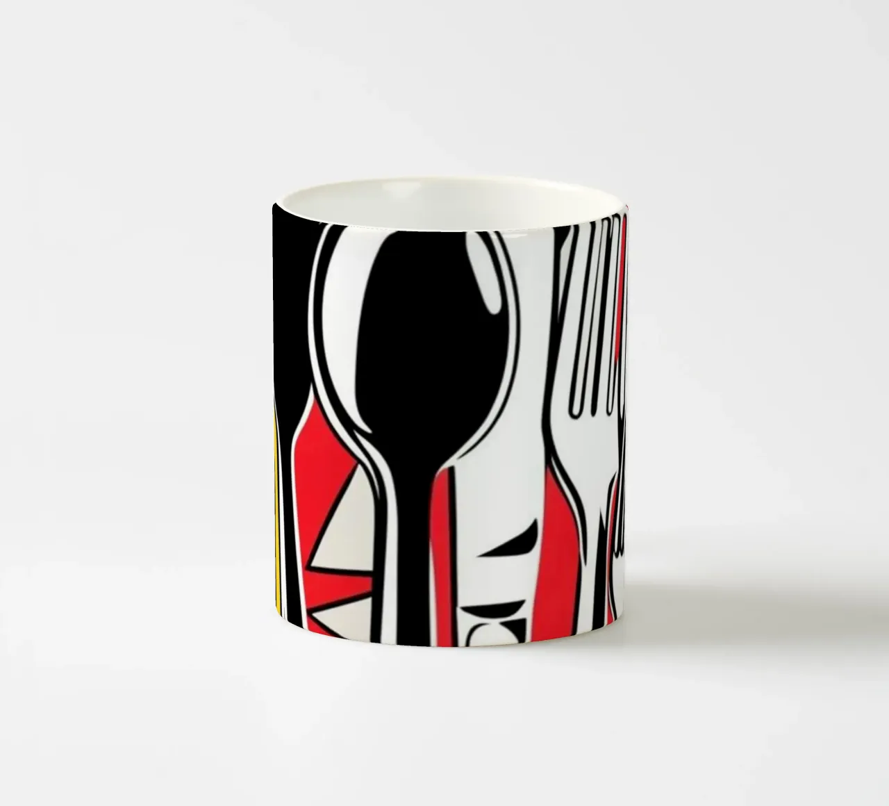 POP cutlery ceramic mug by Rezh creations