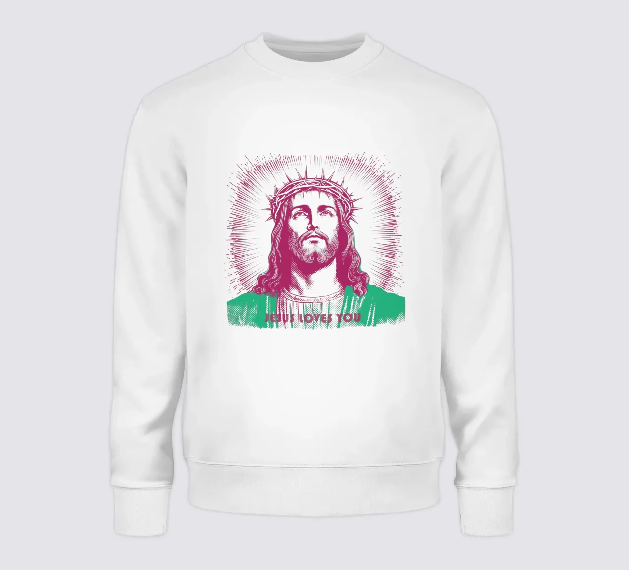 Jesus Loves You | Raster Print Design felpa da Autofocus