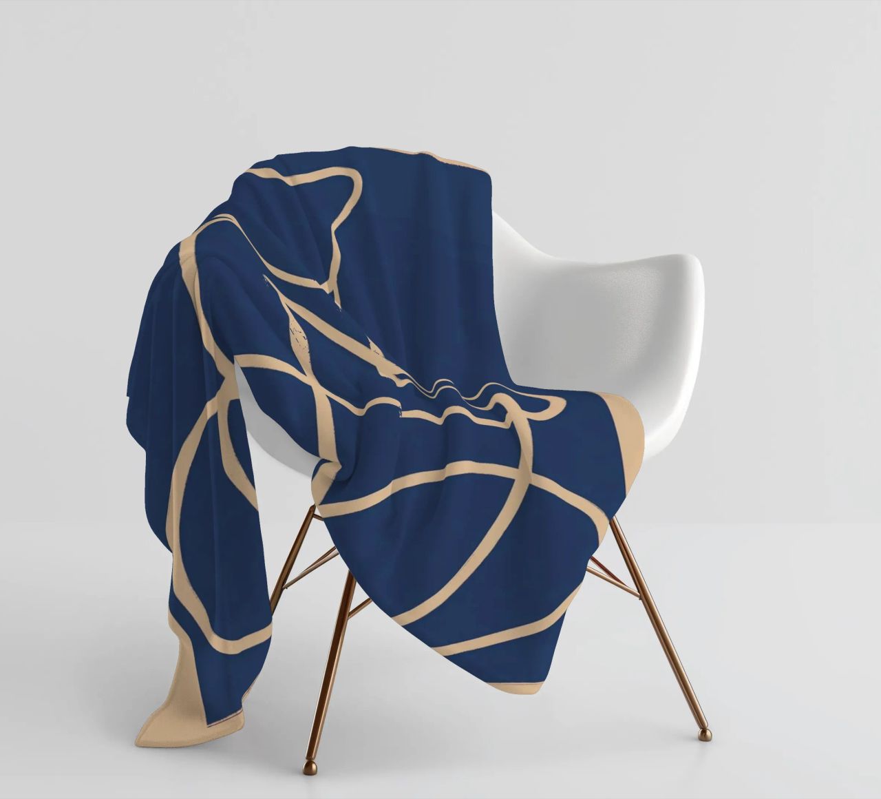 Abstract Line Art Cat 5 fleece blanket by ThingDesign