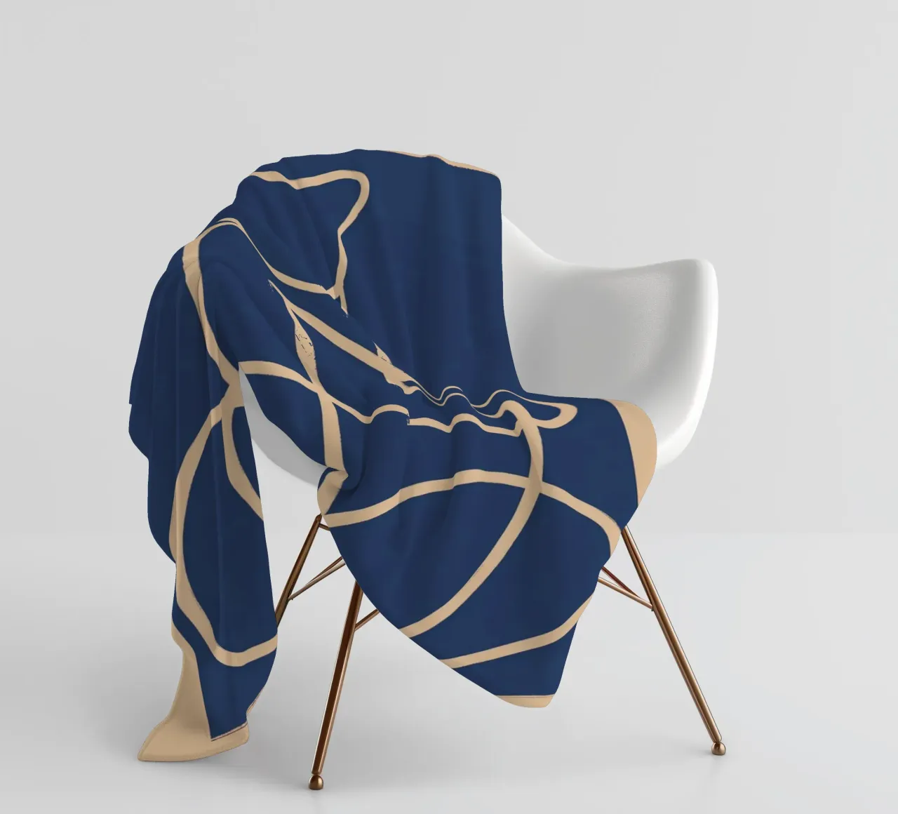 Arte lineare astratta Cat 5 coperta in pile da ThingDesign