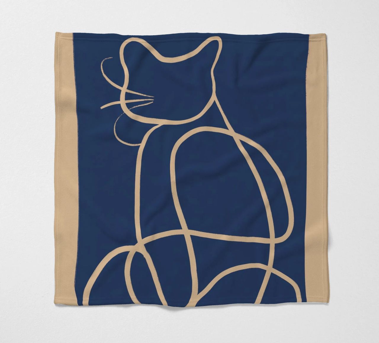 Abstract Line Art Cat 5 fleece blanket by ThingDesign