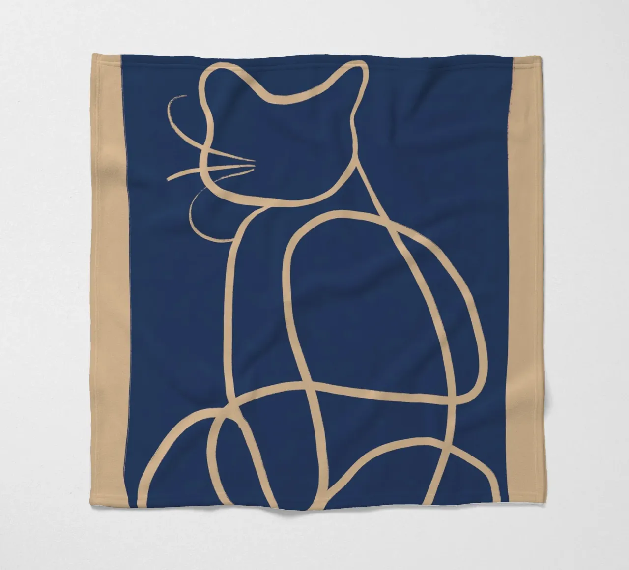 Arte lineare astratta Cat 5 coperta in pile da ThingDesign