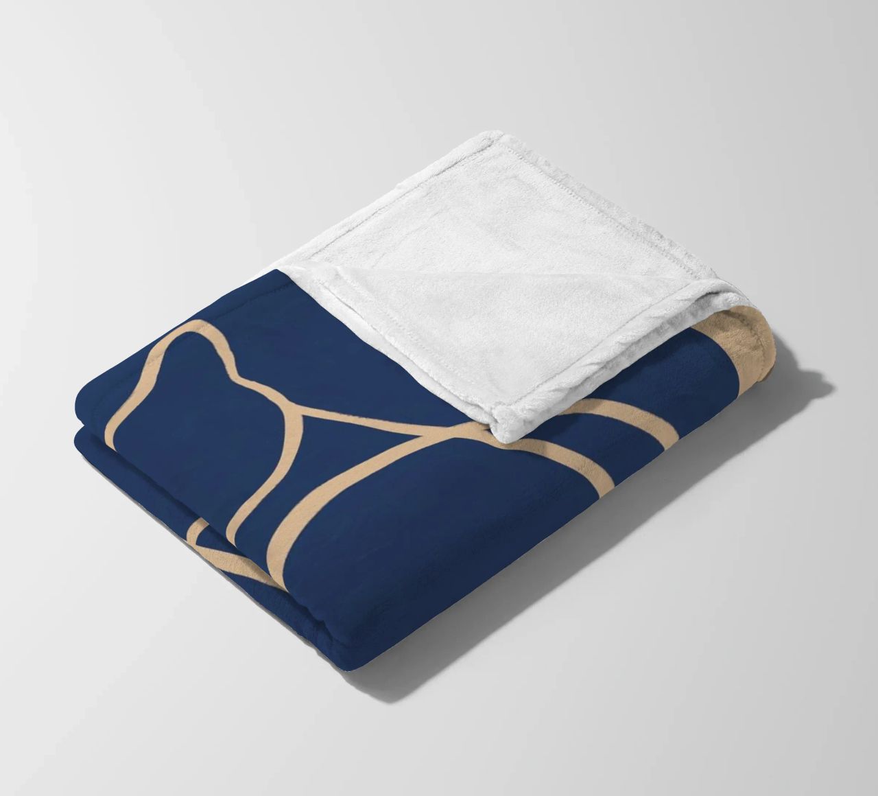 Abstract Line Art Cat 5 fleece blanket by ThingDesign