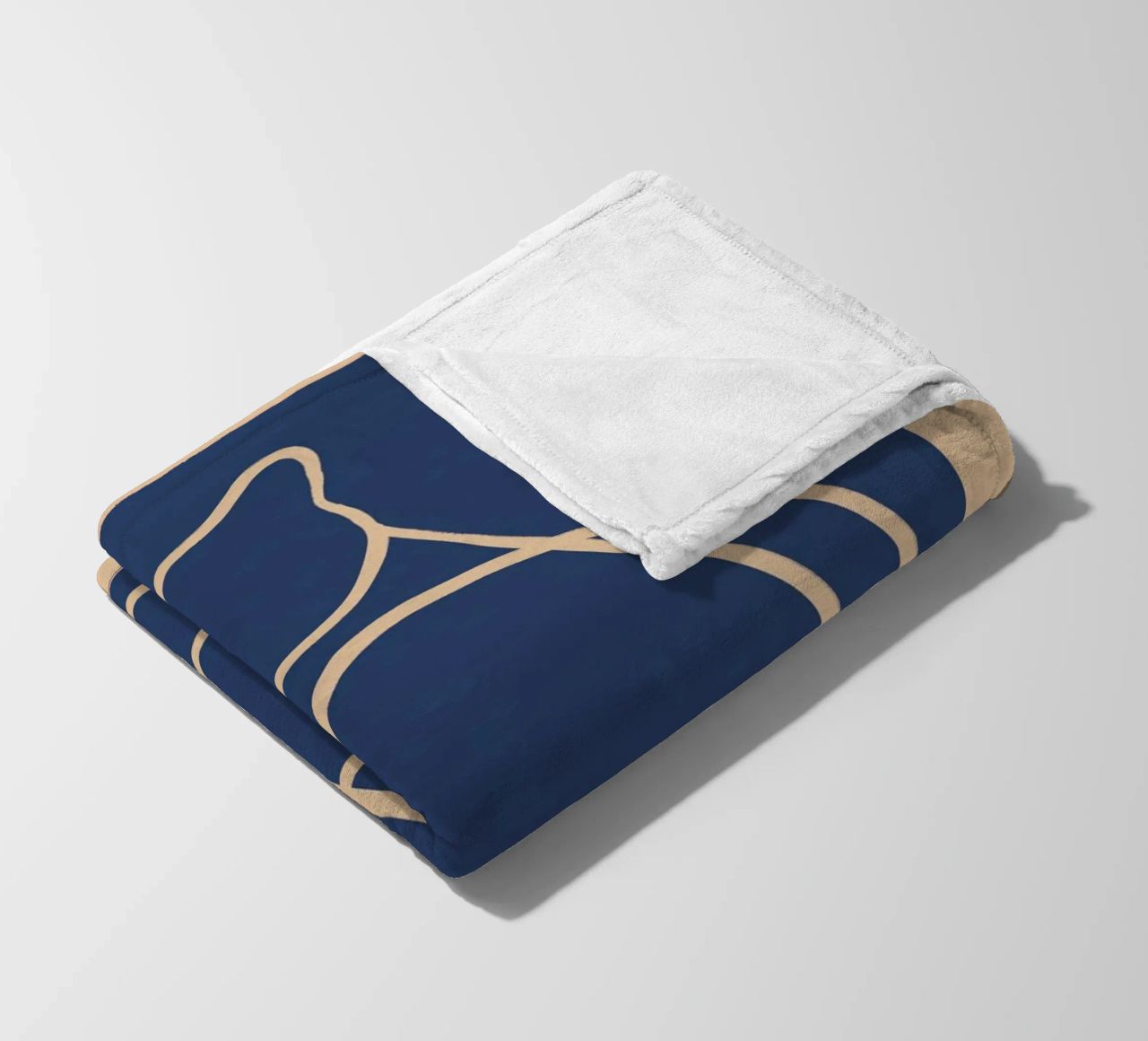 Abstract Line Art Cat 5 fleece blanket by ThingDesign