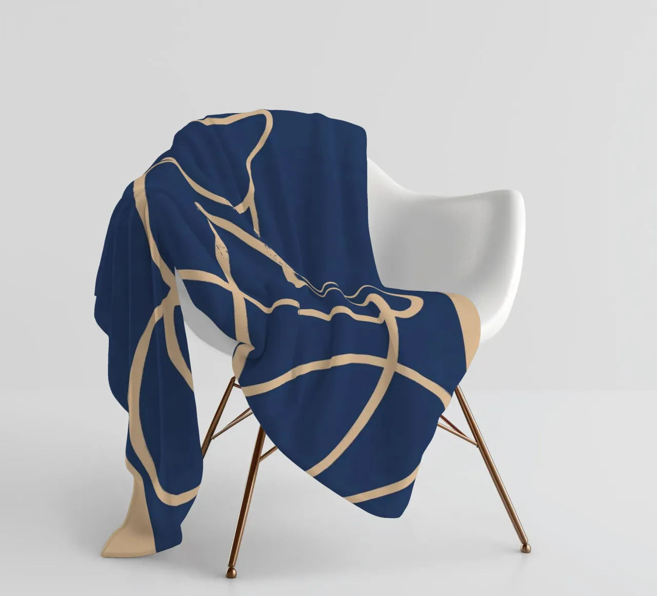 Arte lineare astratta Cat 5 coperta in pile da ThingDesign