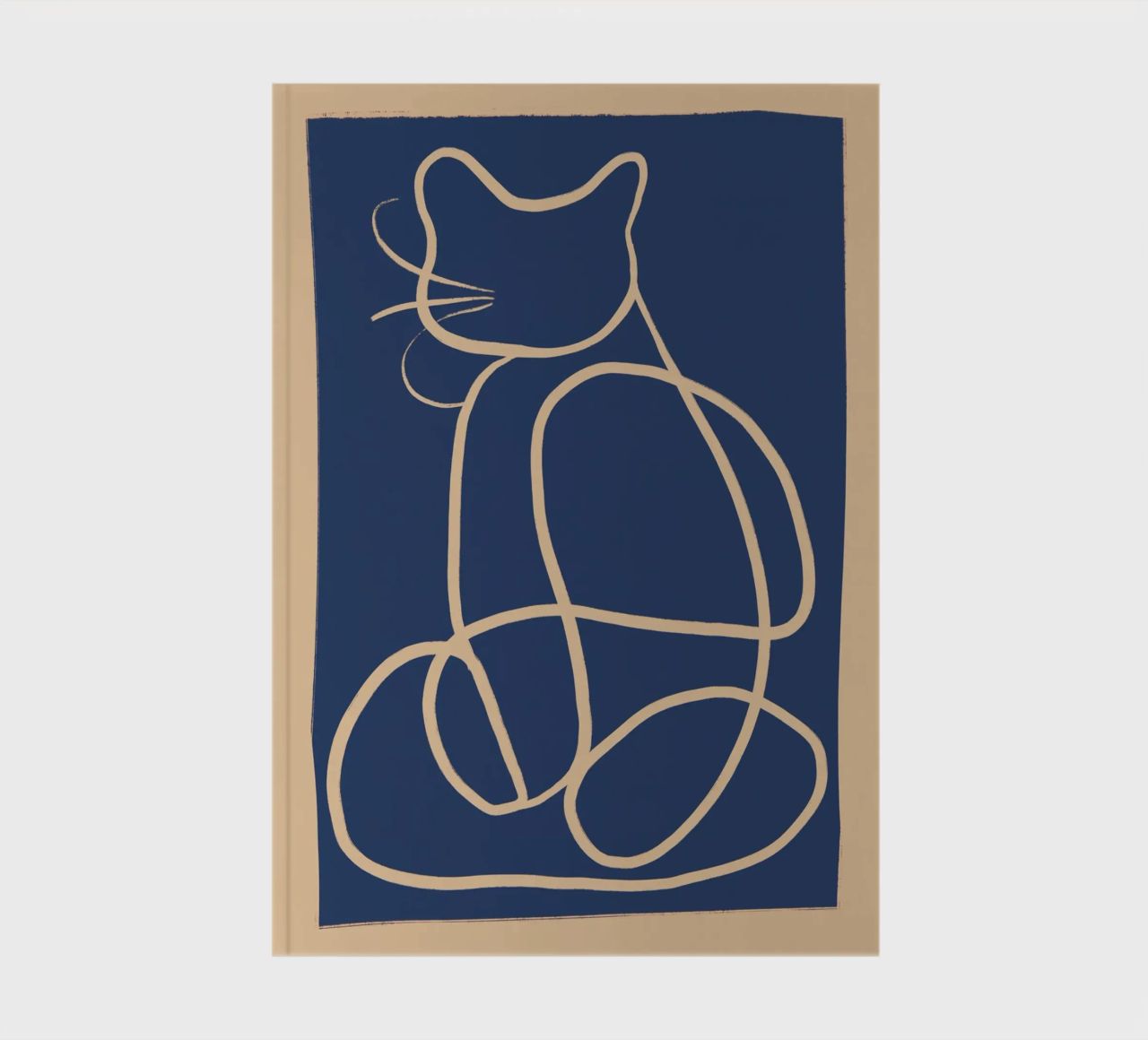 Abstract Line Art Cat 5 notebook by ThingDesign
