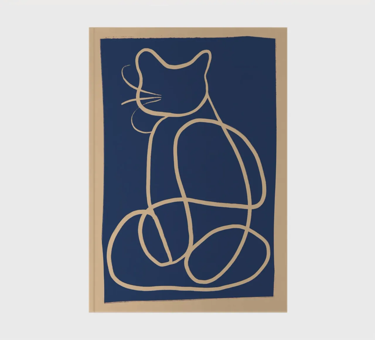 Abstracte lijnkunst Cat 5 notitieboek van ThingDesign