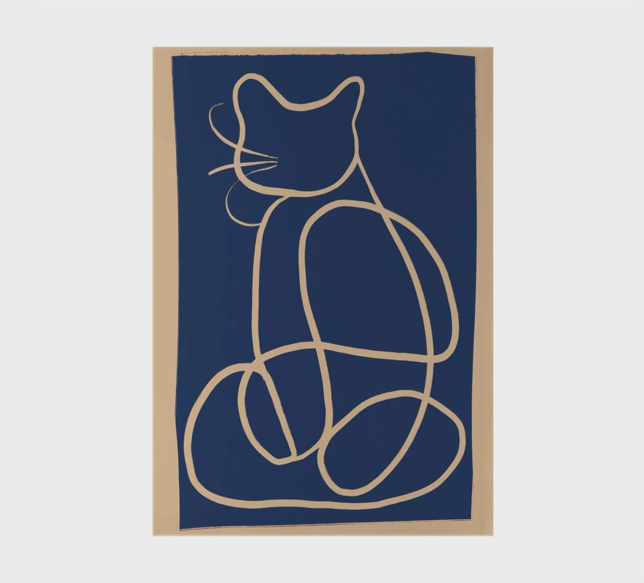 Abstract Line Art Cat 5 notebook by ThingDesign