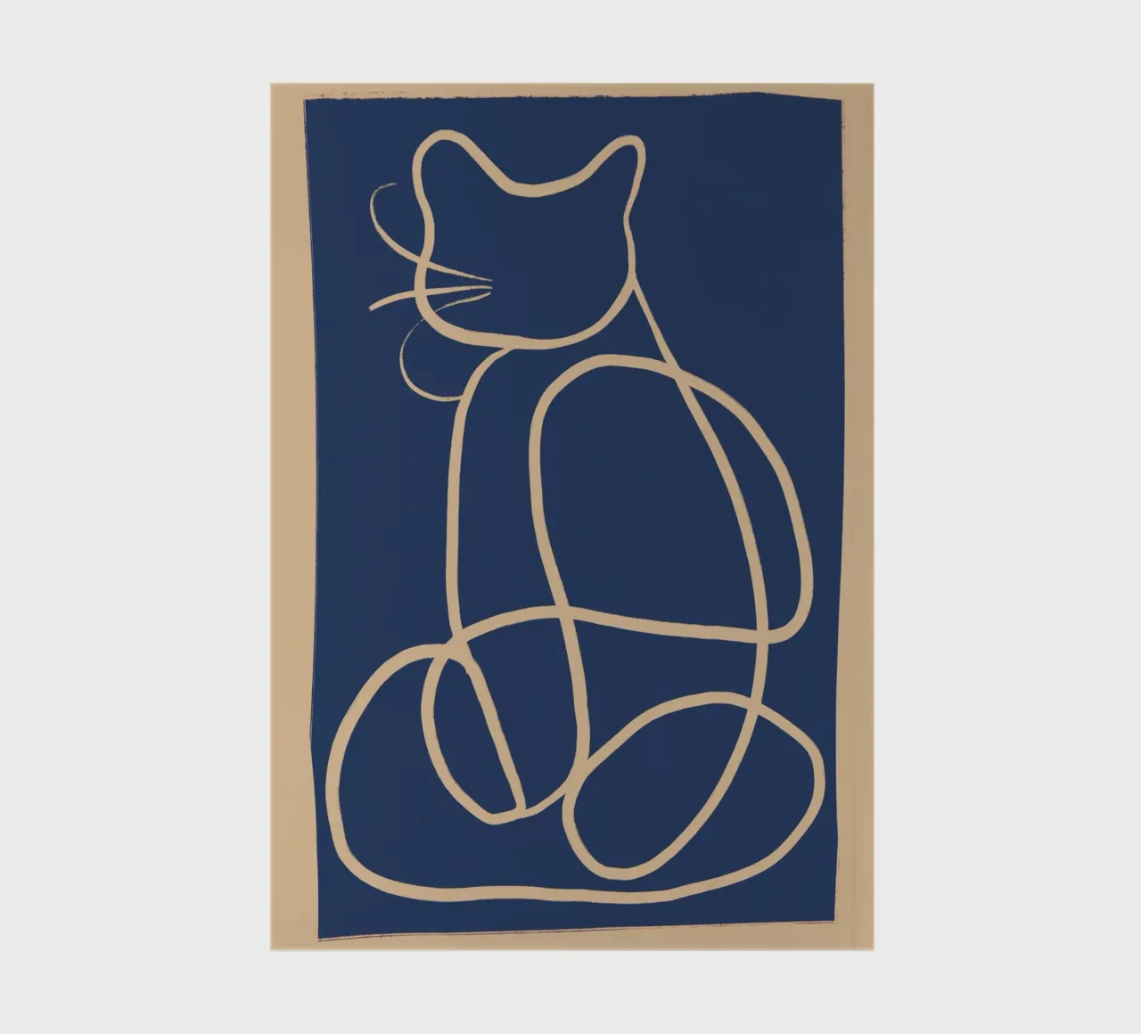 Arte lineal abstracto Cat 5 cuaderno de ThingDesign