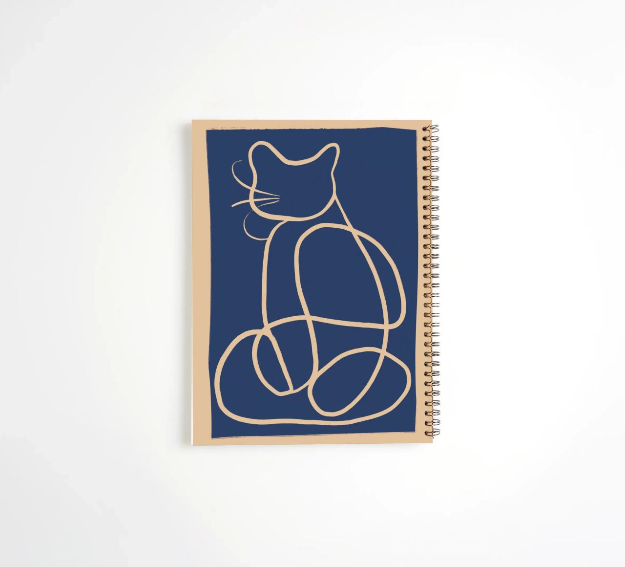 Abstract Line Art Cat 5 spiral notebook by ThingDesign