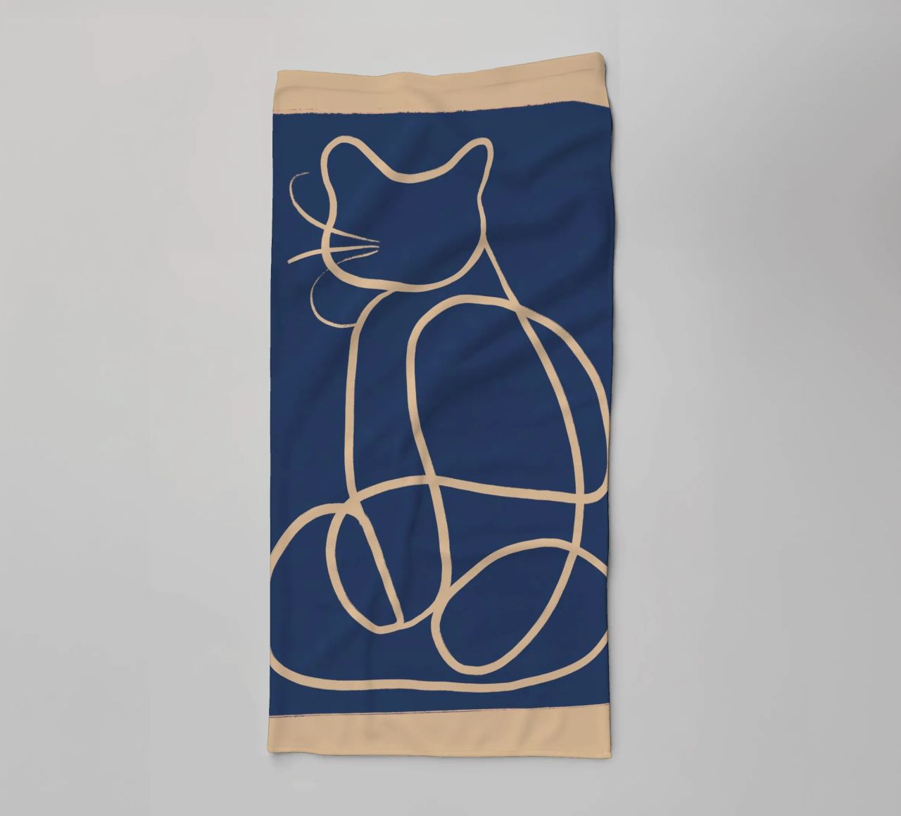 Abstract Line Art Cat 5 towel by ThingDesign