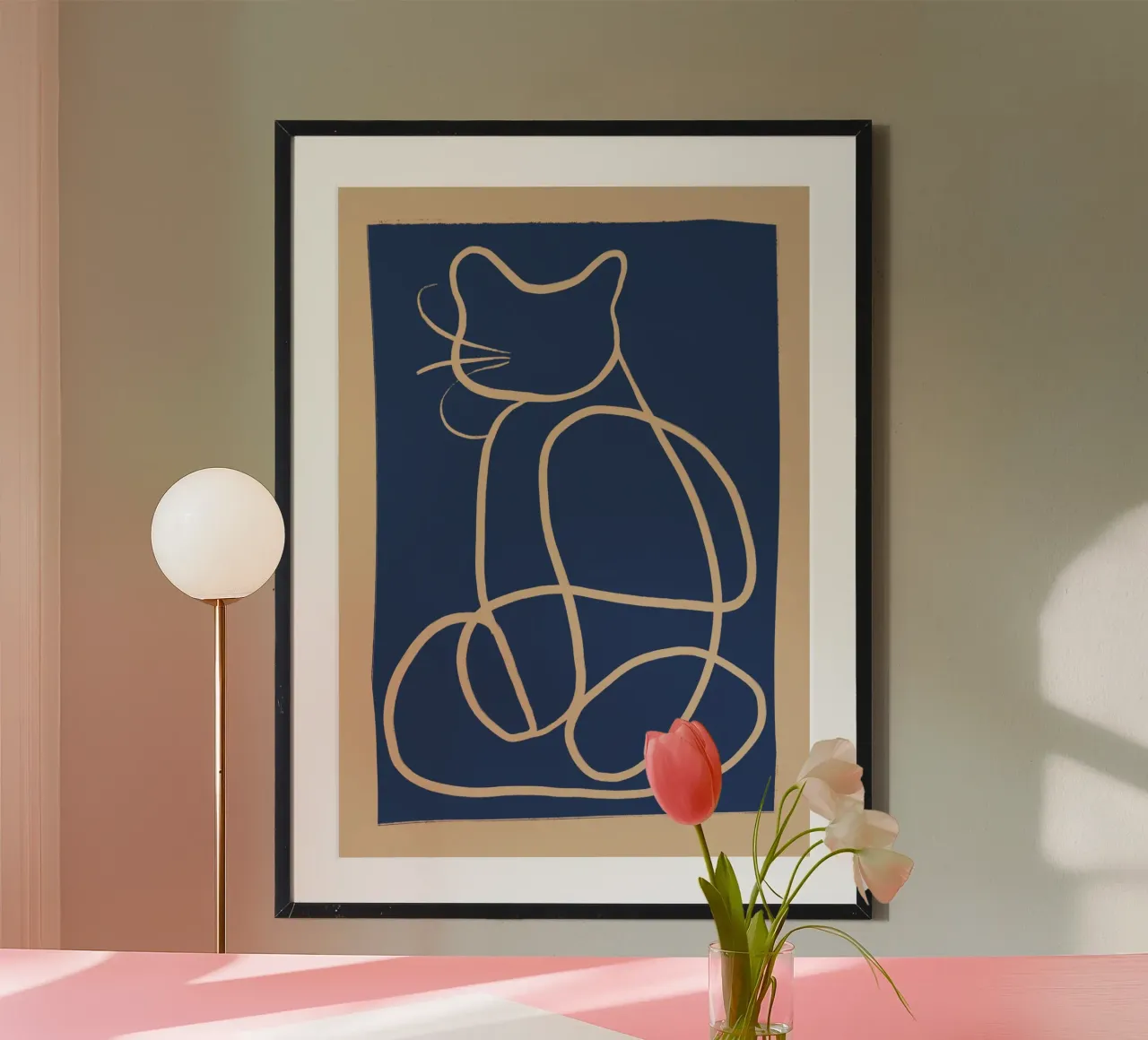 Arte lineare astratta Cat 5 poster da ThingDesign