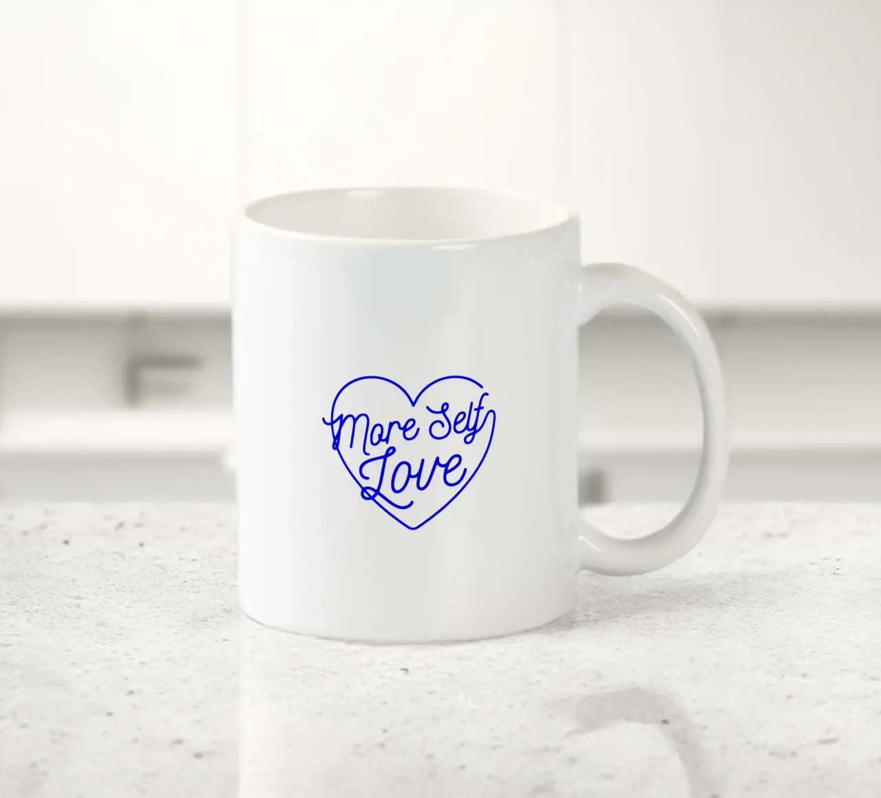 mehr Selbstliebe, motivierende Aussage Zitat Keramik Tasse von The True Type