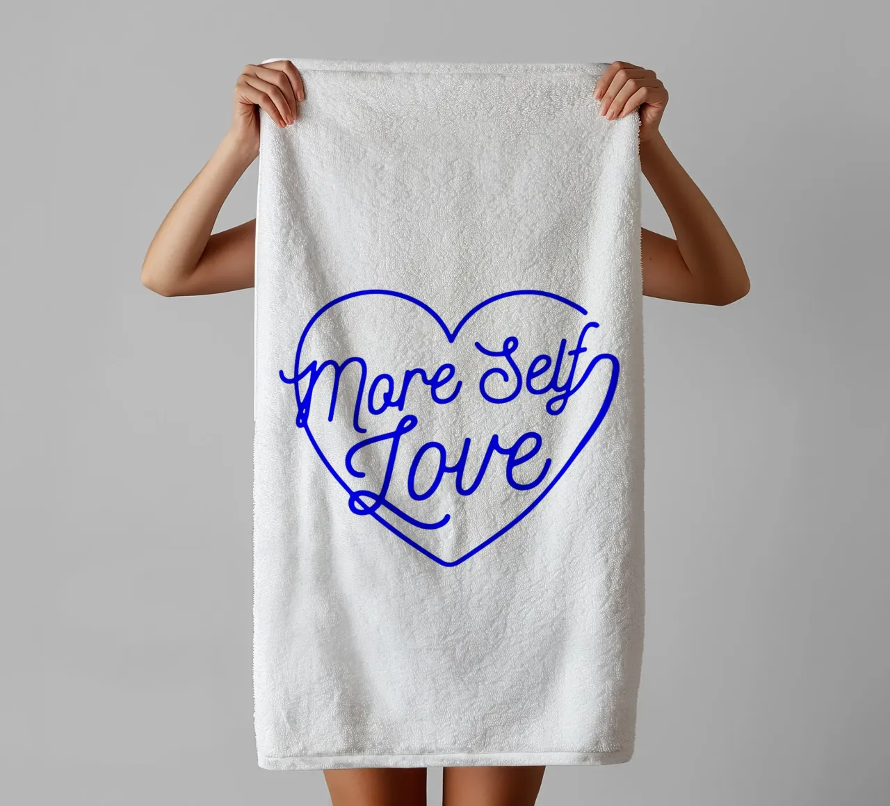 mehr Selbstliebe, motivierende Aussage Zitat Handtuch von The True Type