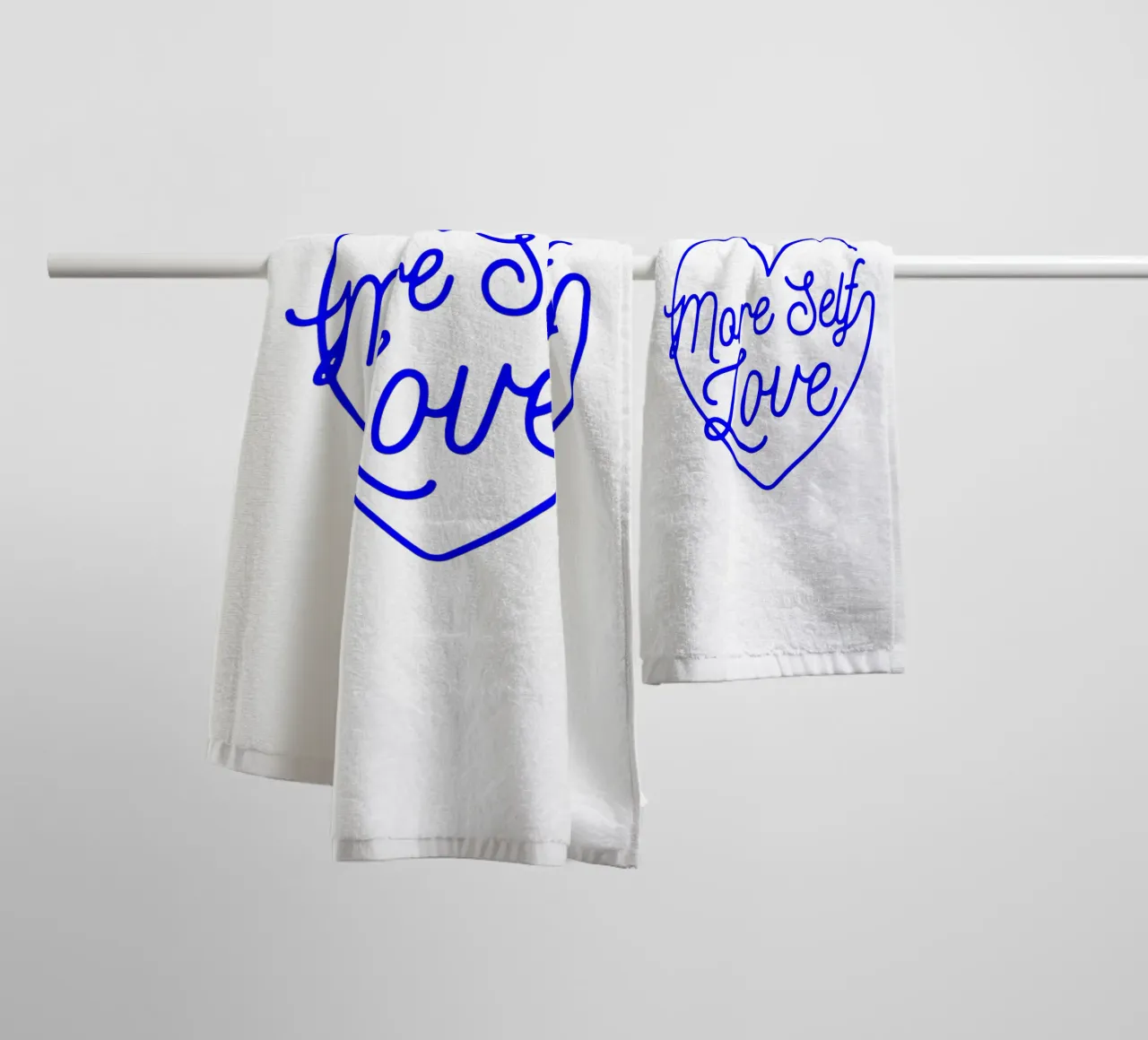 mehr Selbstliebe, motivierende Aussage Zitat Handtuch von The True Type