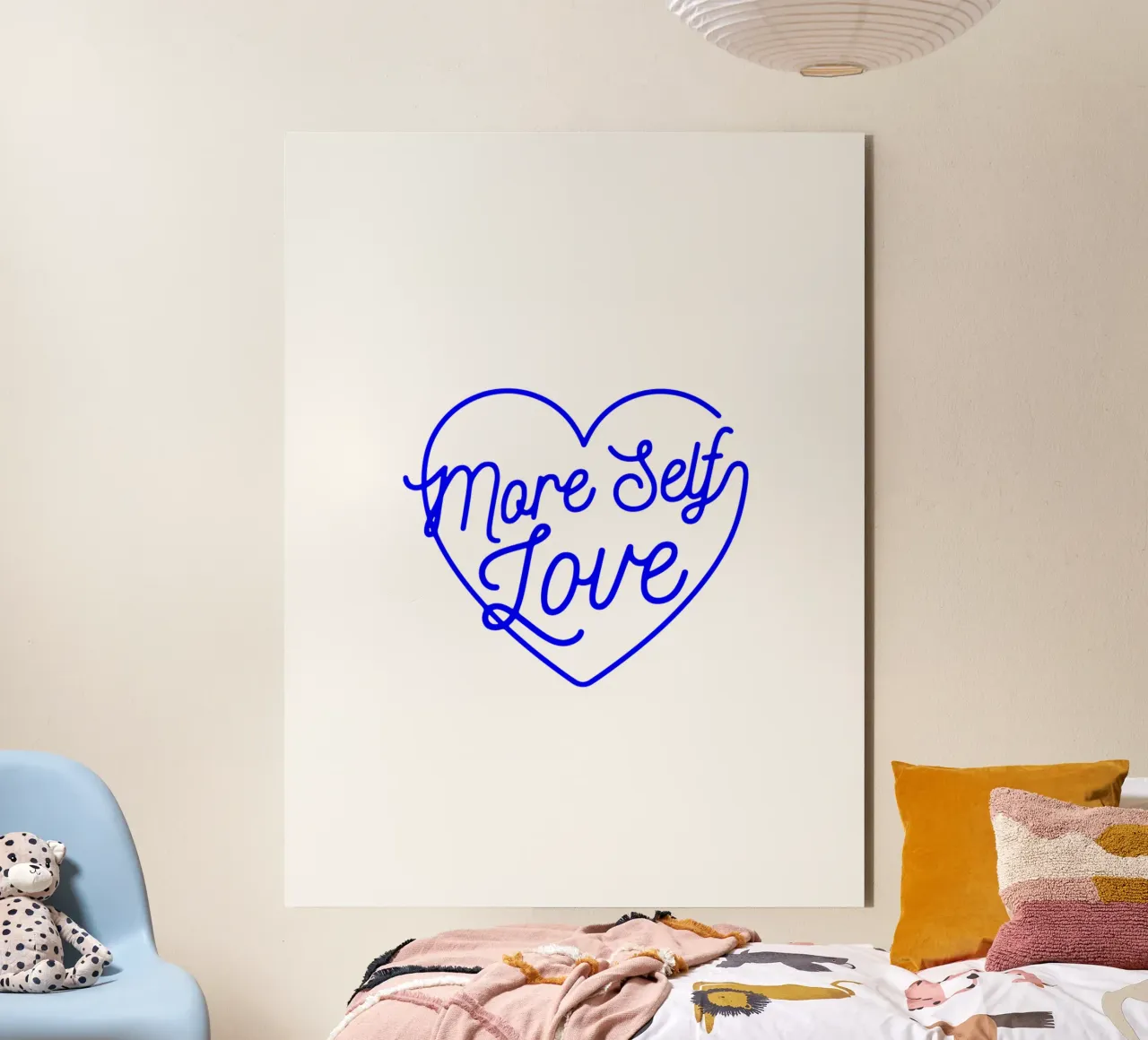 mehr Selbstliebe, motivierende Aussage Zitat Alu-Dibond von The True Type