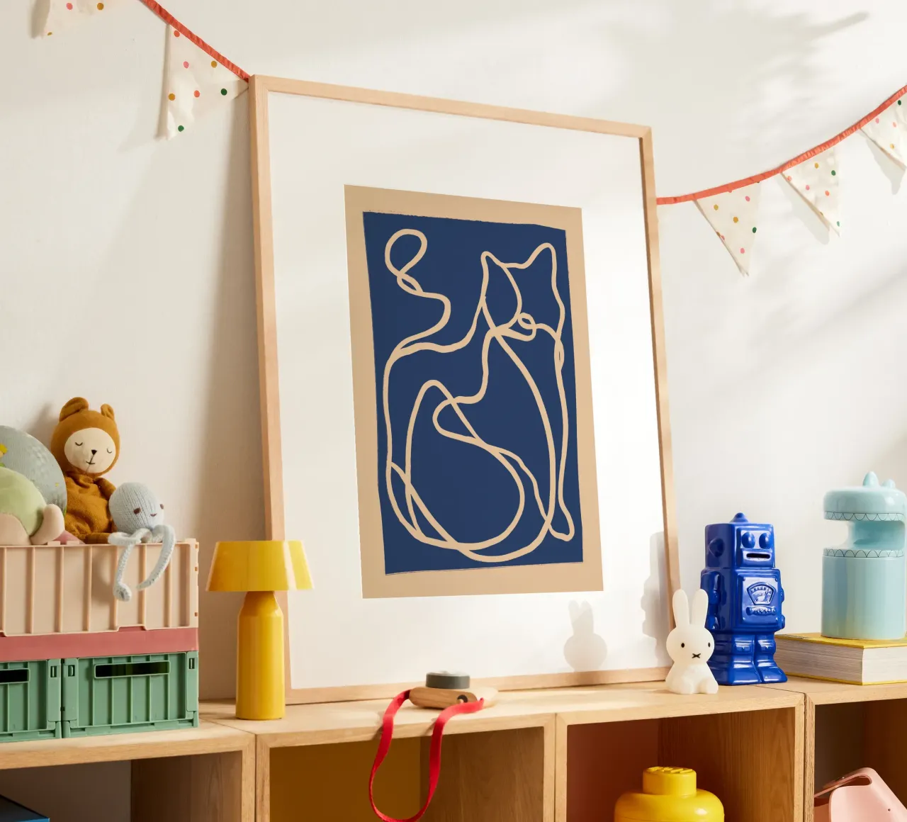 Abstract Line Art Cat 6 poster by ThingDesign