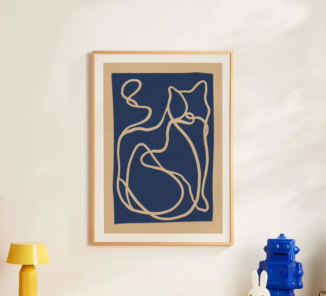 Abstract Line Art Cat 6 poster by ThingDesign