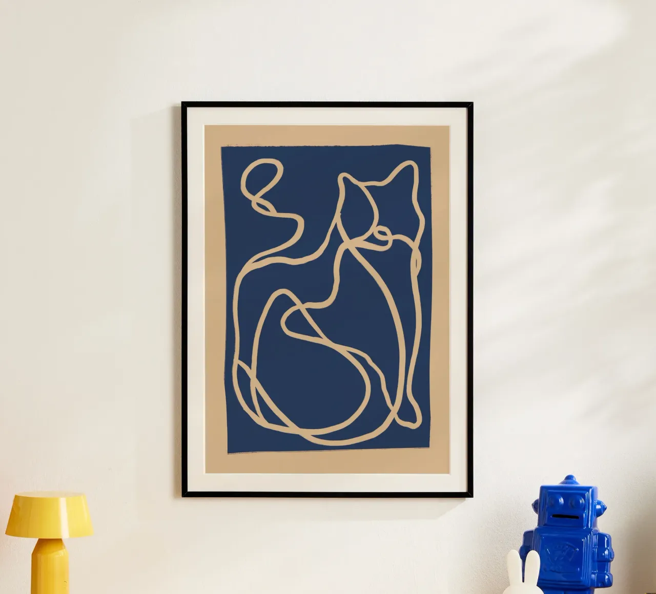 Abstract Line Art Cat 6 poster by ThingDesign