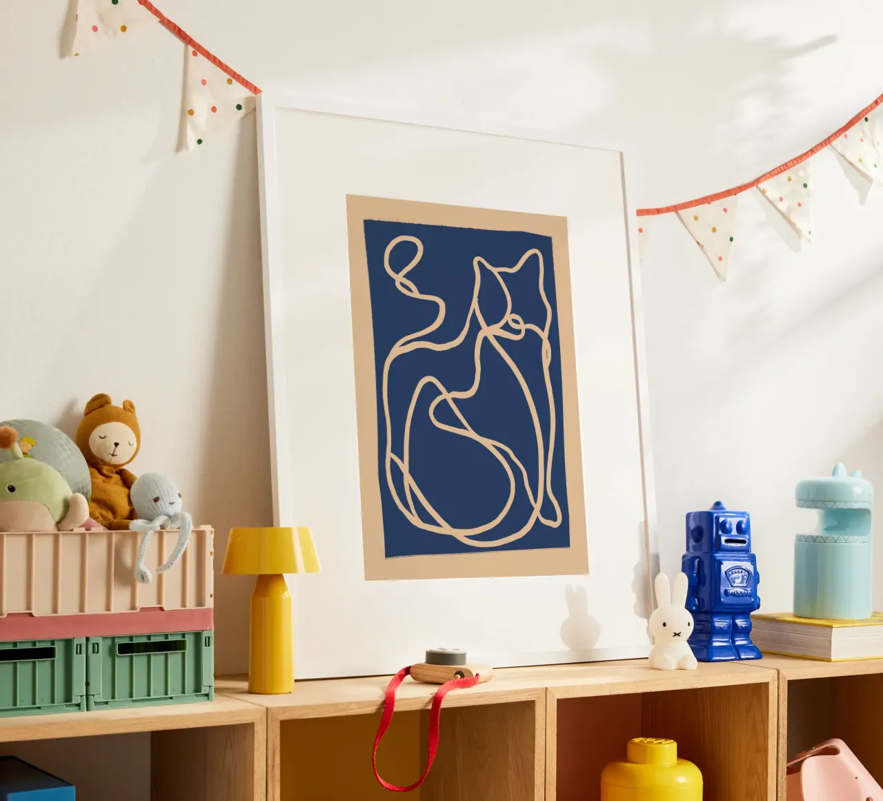 Abstract Line Art Cat 6 poster by ThingDesign