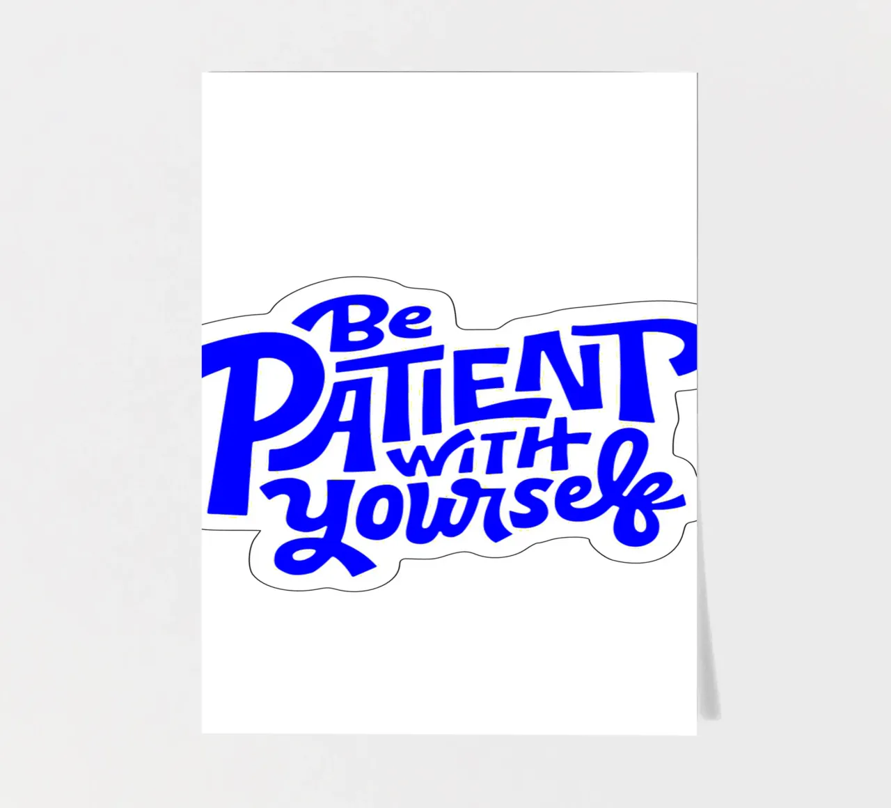 sei geduldig mit dir selbst, Motivationsschreiben Zitat Stickerbogen von The True Type
