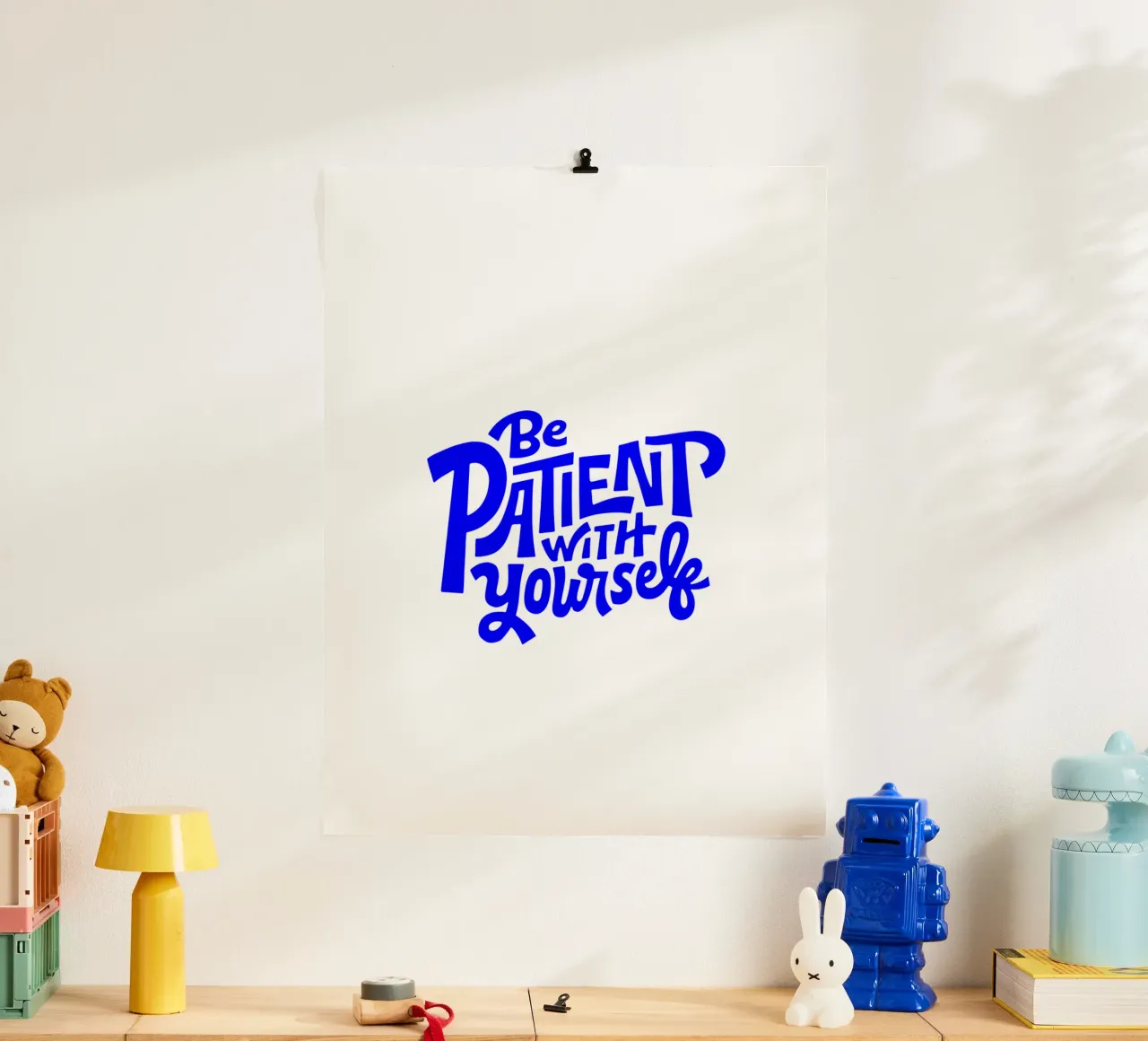 sii paziente con te stesso, citazione motivazionale carta hahnemühle da The True Type