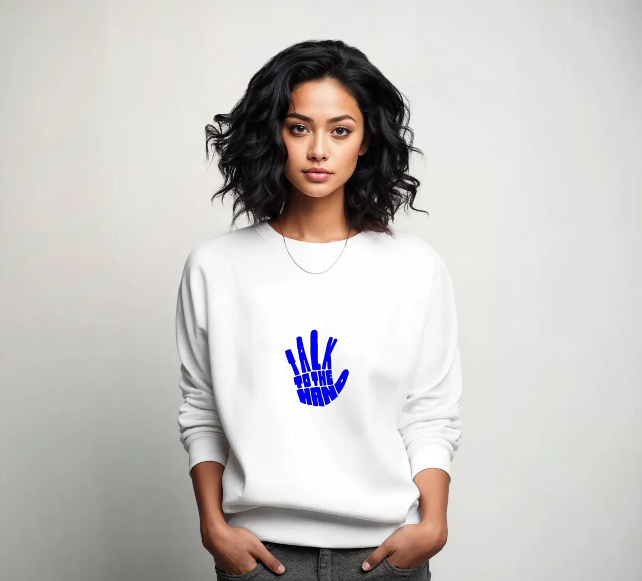 parlare con la mano, citazione motivazionale felpa da The True Type