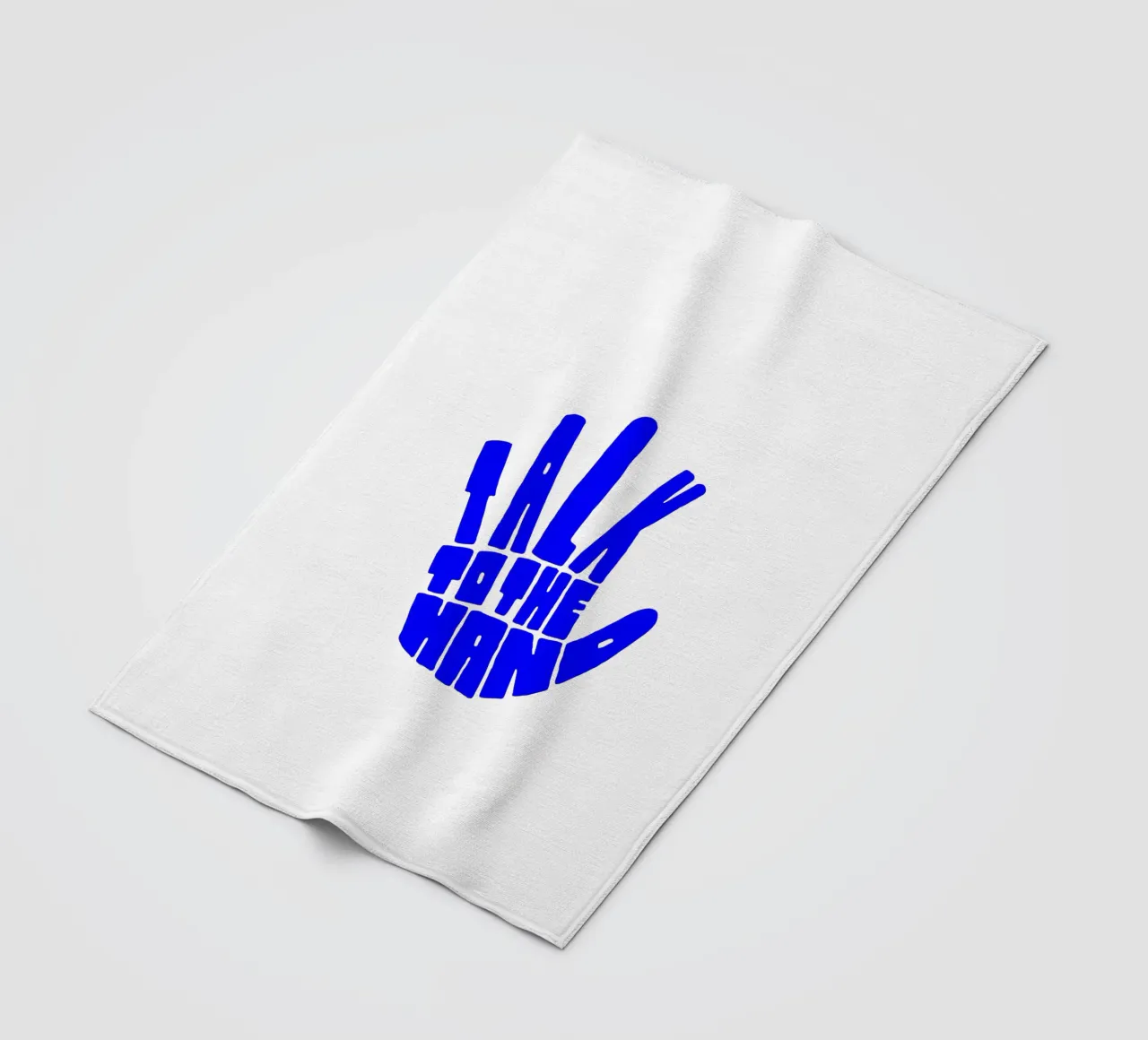 talk to the hand, motivational statement quote fleece blanket by The True Type