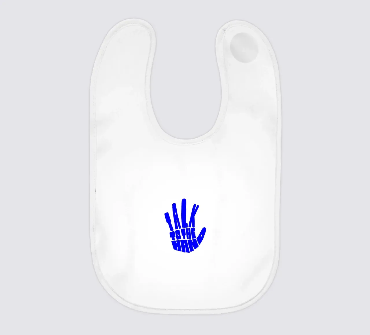 parlare con la mano, citazione motivazionale bavaglino da The True Type