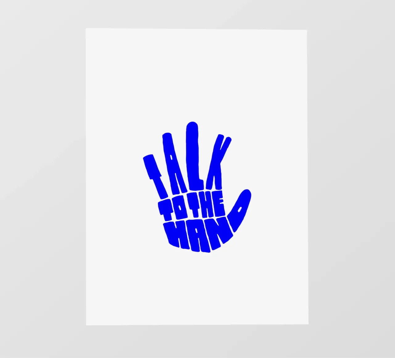parlare con la mano, citazione motivazionale pellicola backlit da The True Type