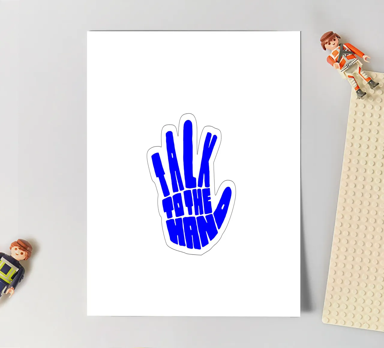 mit der Hand sprechen, motivierende Aussage Zitat Stickerbogen von The True Type