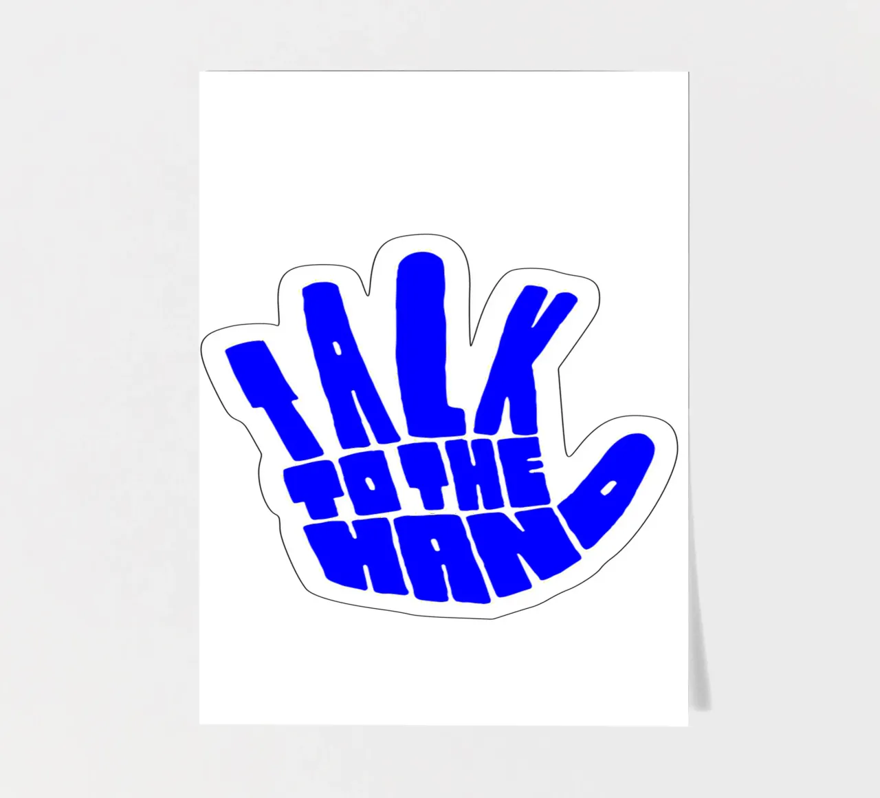 mit der Hand sprechen, motivierende Aussage Zitat Stickerbogen von The True Type