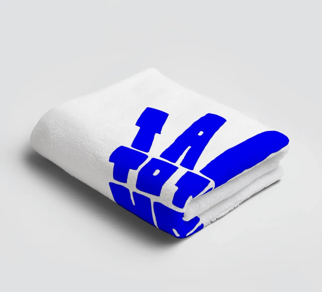 talk to the hand, motivational statement quote towel by The True Type