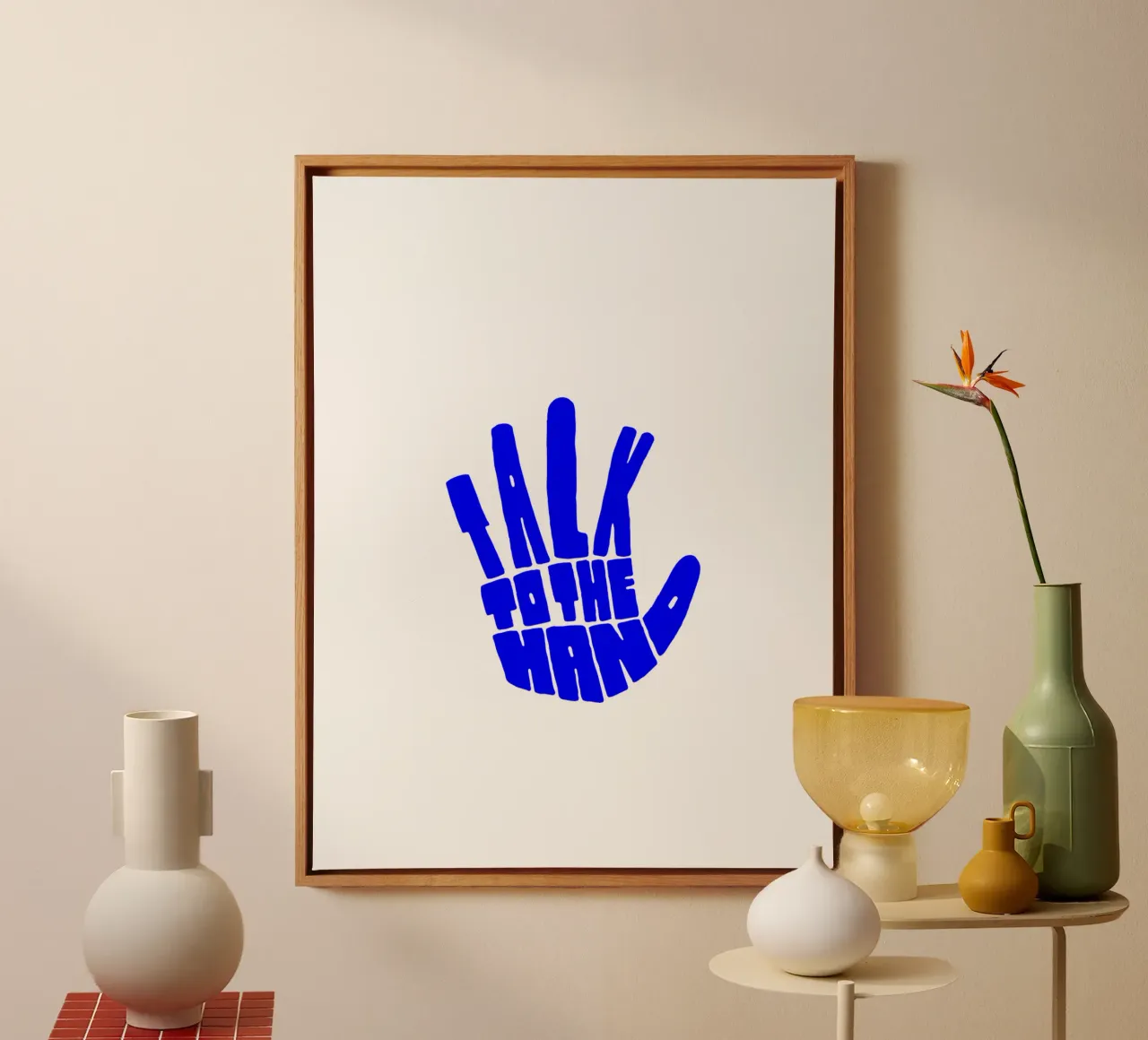 talk to the hand, motivational statement quote canvas by The True Type